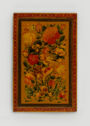 Rectangular mirror case with paintings of birds and flowers