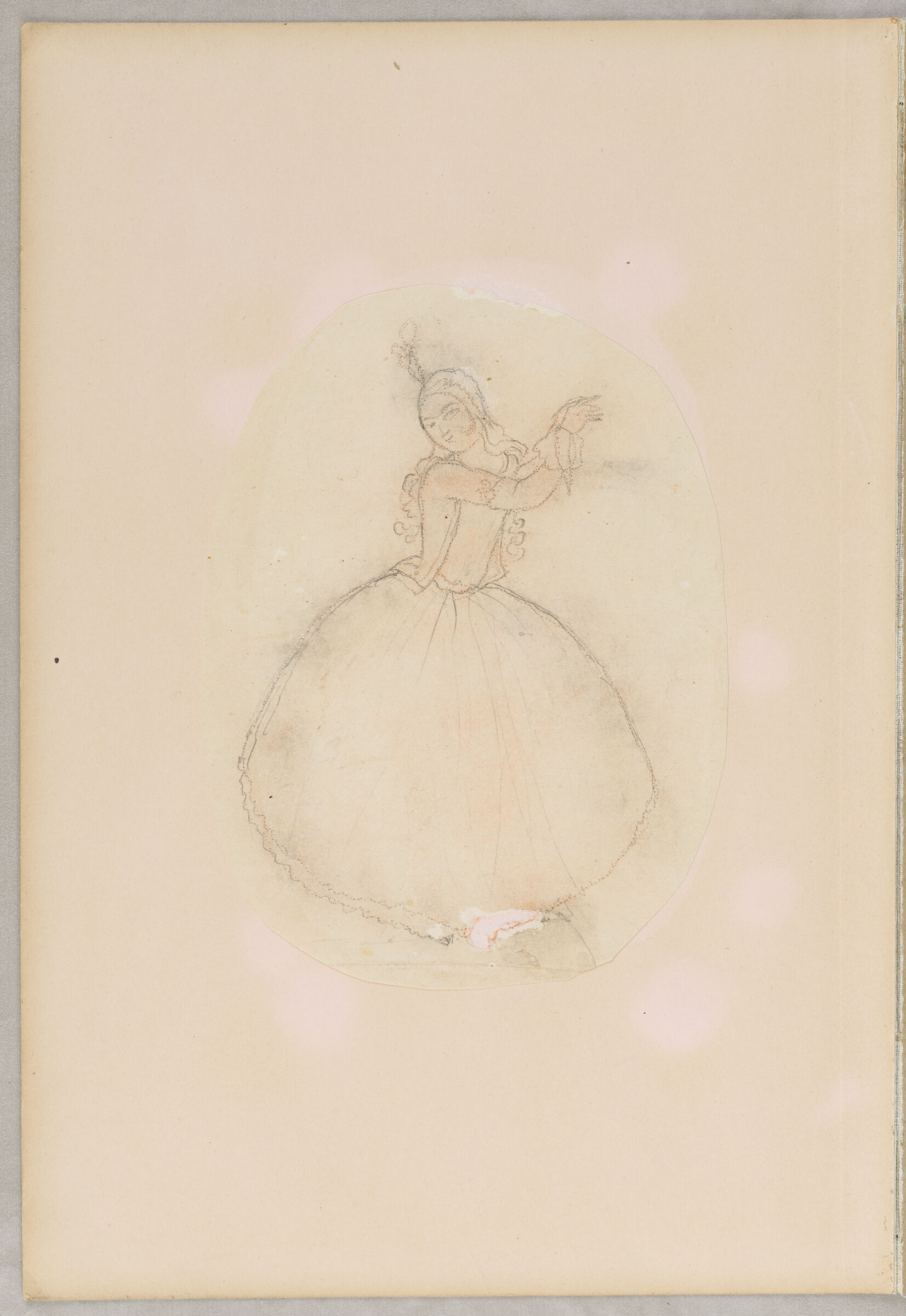 Folio 8 From An Album Of Drawings And Paintings: Dancer (Recto); Standing Youth With Waterpipe (Verso)