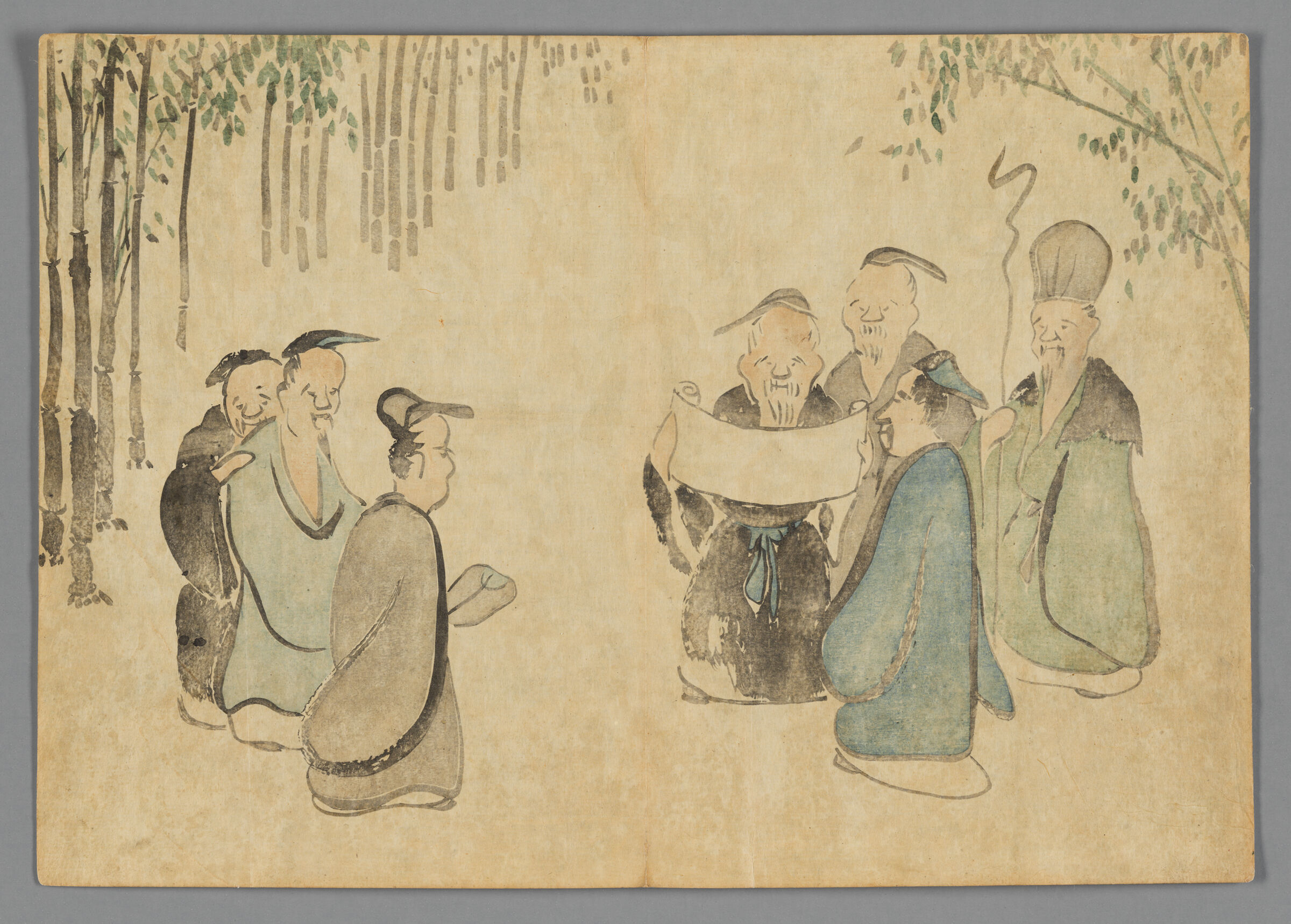 Seven Sages Of The Bamboo Grove, From The Kōrin Gafu (Kōrin Picture Album)