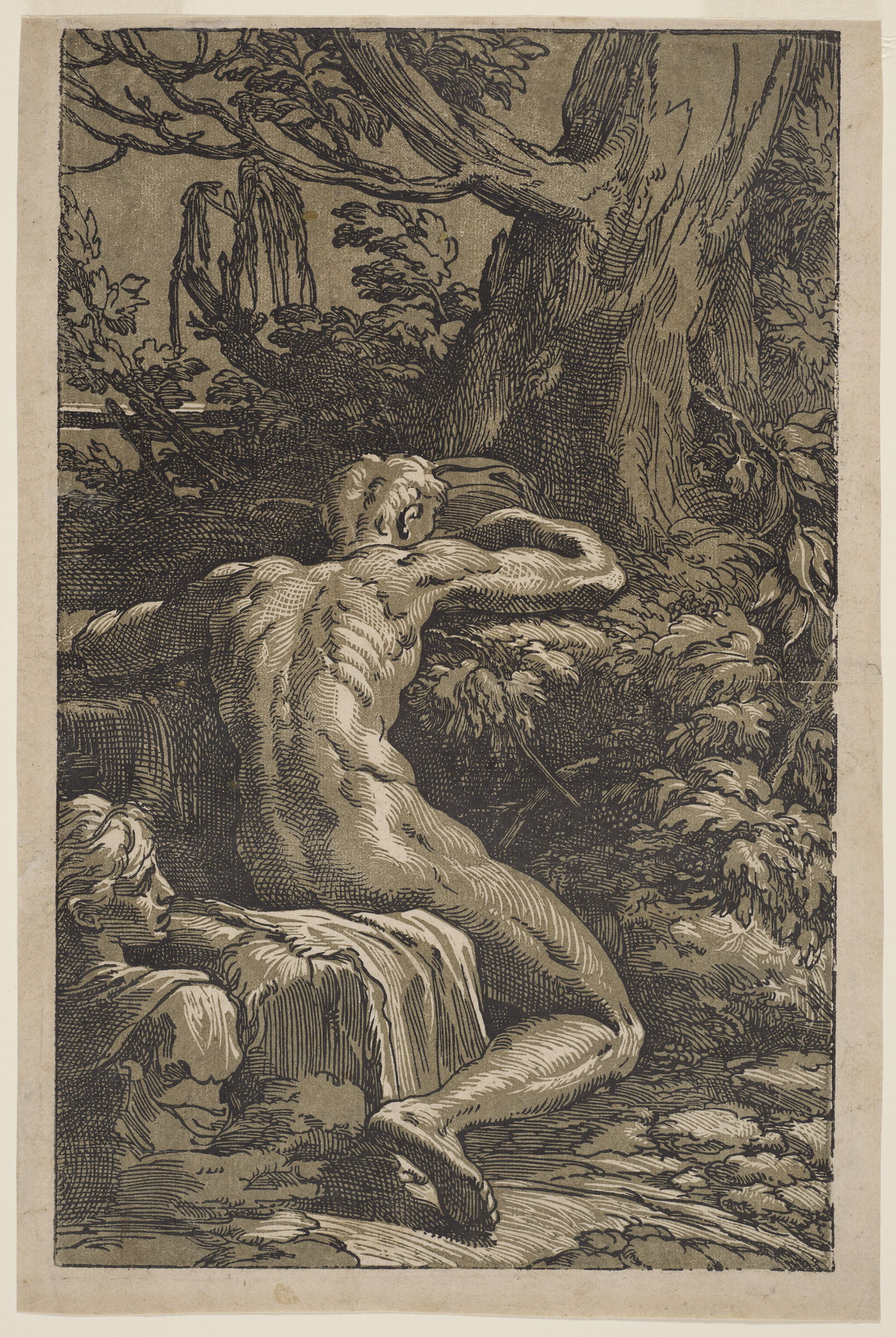 Nude Man Seen From Behind (Narcissus)