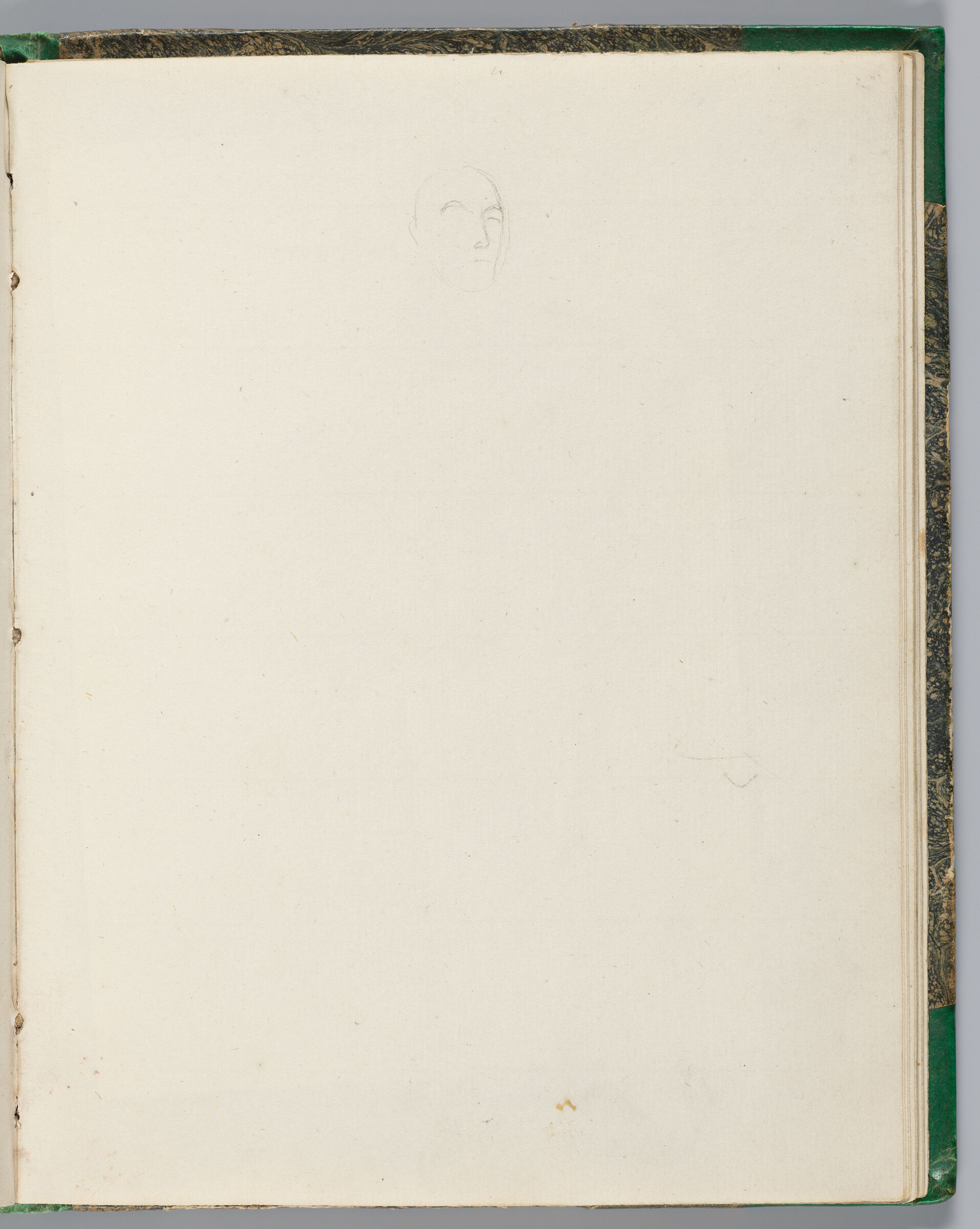 Faint Sketch Of The Head Of Etourneau; Verso: Inscription
