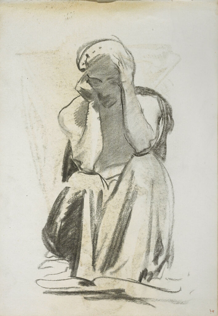 Study For The Prophet Obadiah, Boston Public Library; Verso: Blank Page