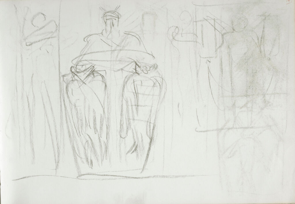 Studies For Moses, Boston Public Library; Verso: Blank Page