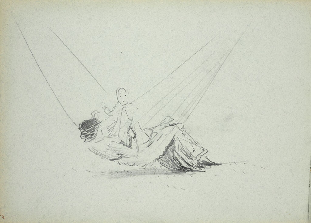 Woman And Child In A Hammock (Recto And Verso)