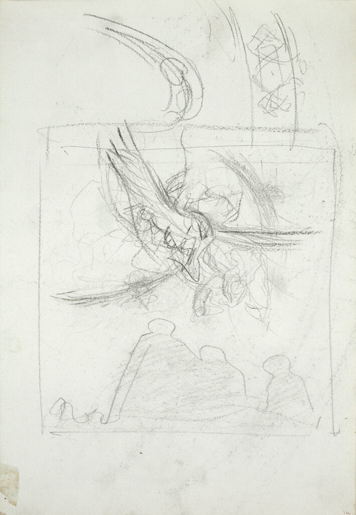 Flying Angel And Figures; Verso: Architectural Detail And Molding Profiles