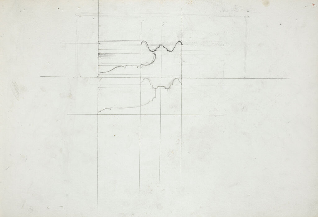 Molding Profile, Squared; Verso: Designs For Vaulting Ornament