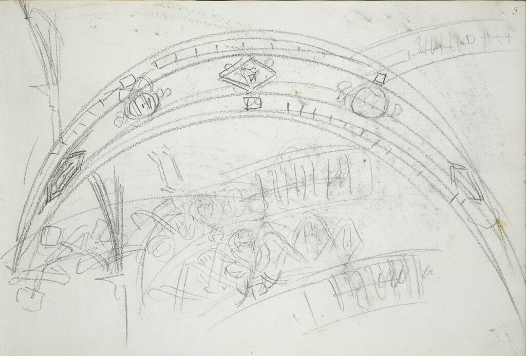 Designs For Vaulting Ornament (Recto And Verso)