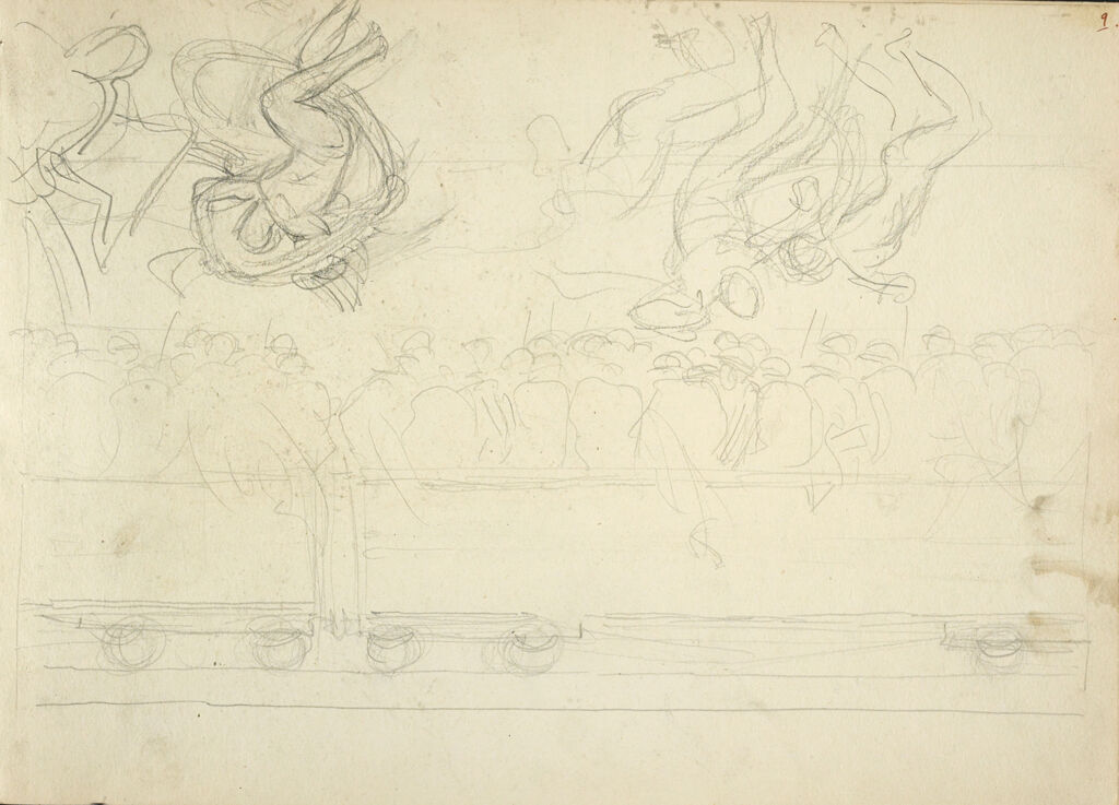Sketches Of Soldiers In An Open Boxcar; Studies For The Museum Of Fine Arts, Boston Murals