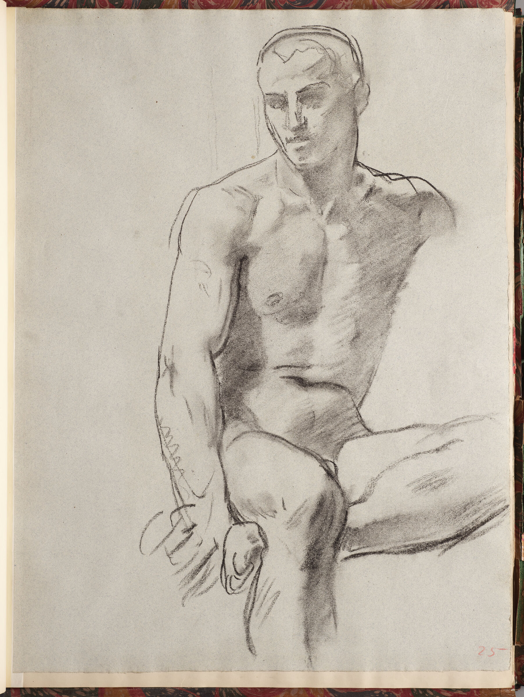 Study For Seated Angel At Left, 