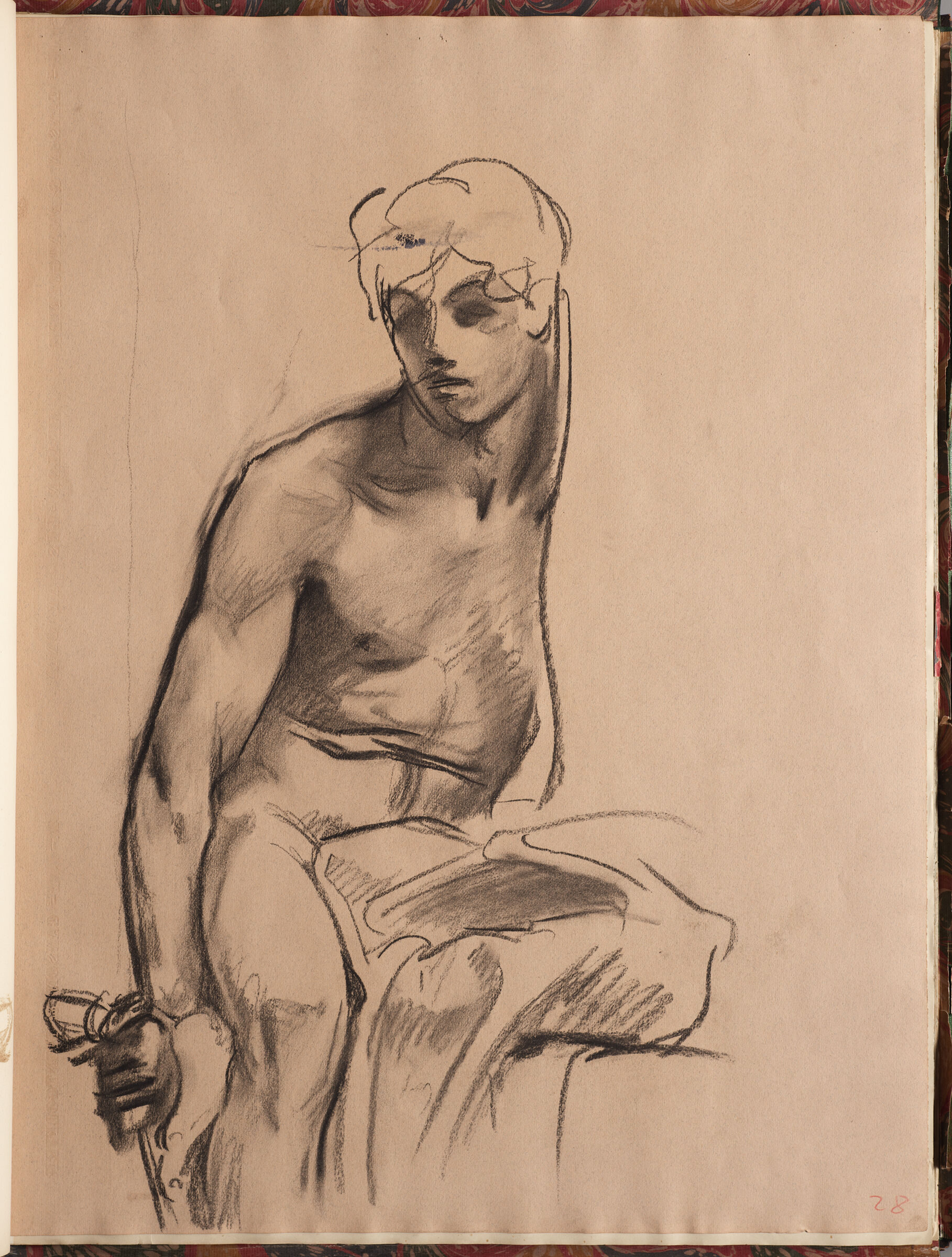 Study For Seated Angel At Left, 