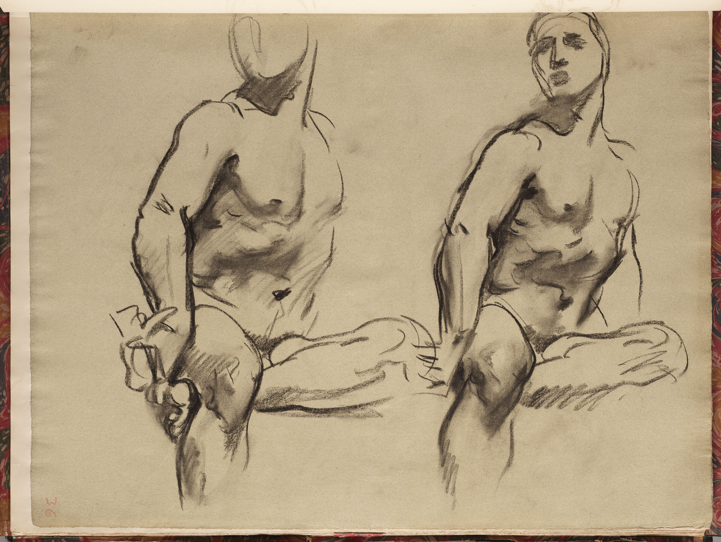 Studies For Seated Angel At Left, 