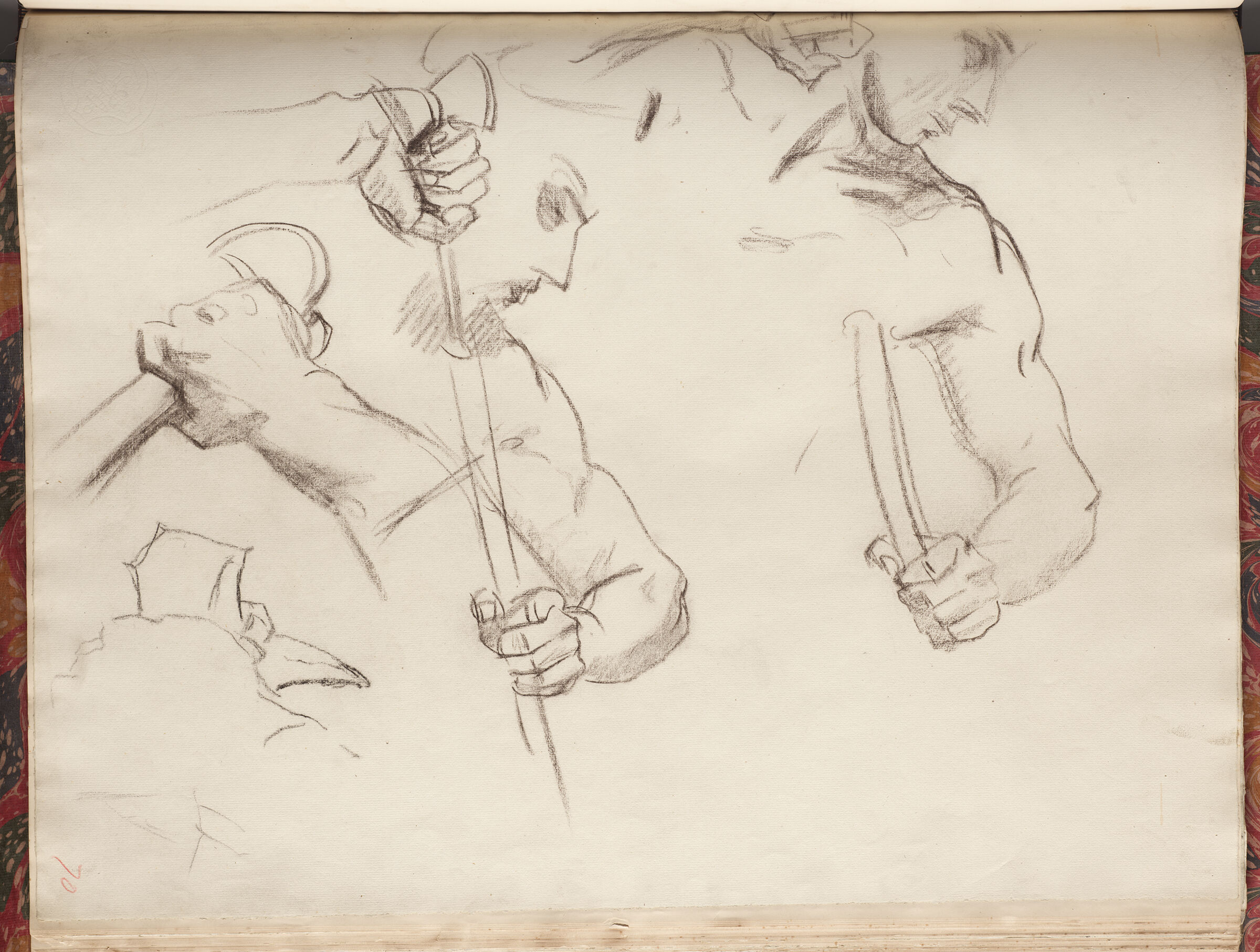 Studies For One Of Angels At Right, 