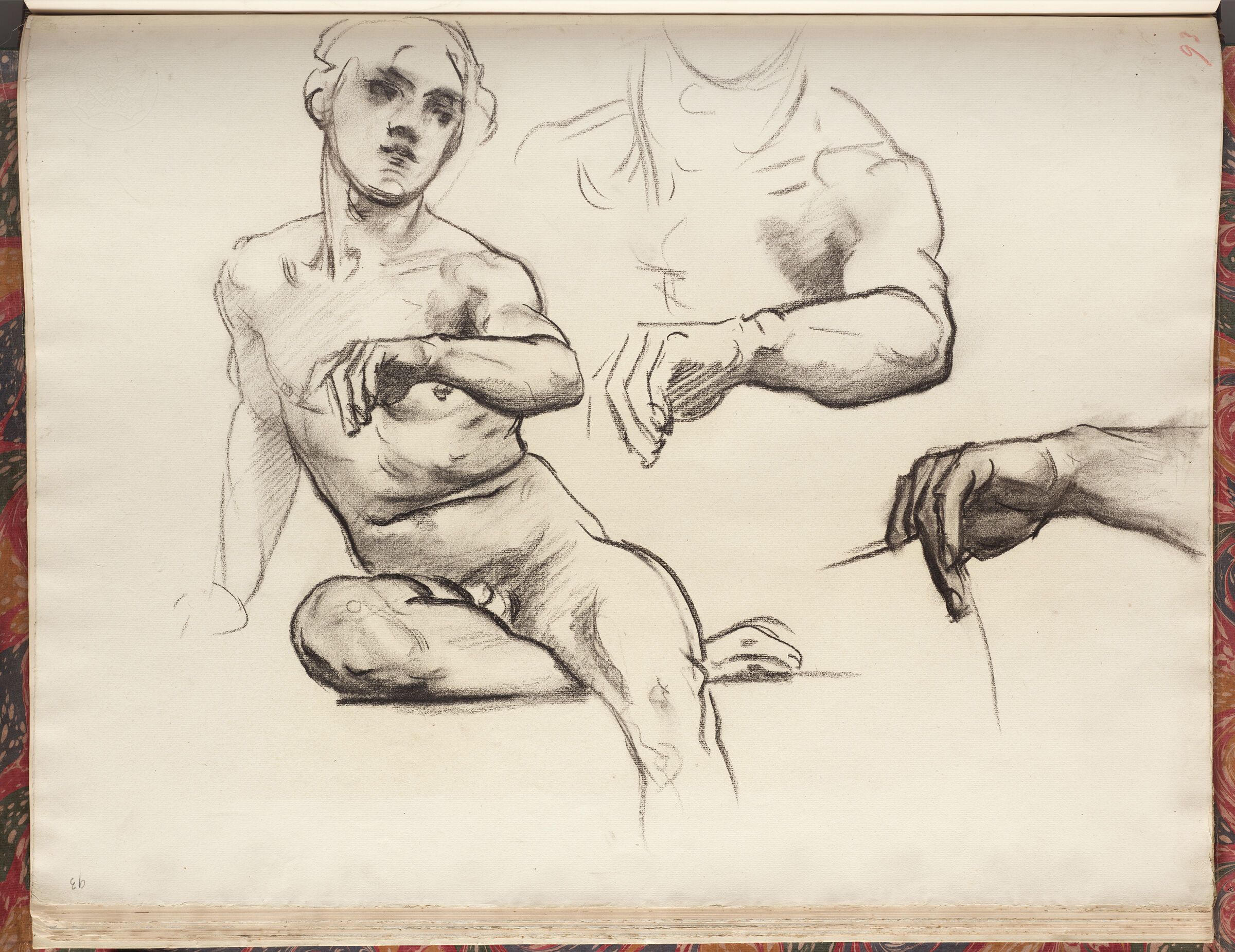 Studies For Seated Angel At Right, 
