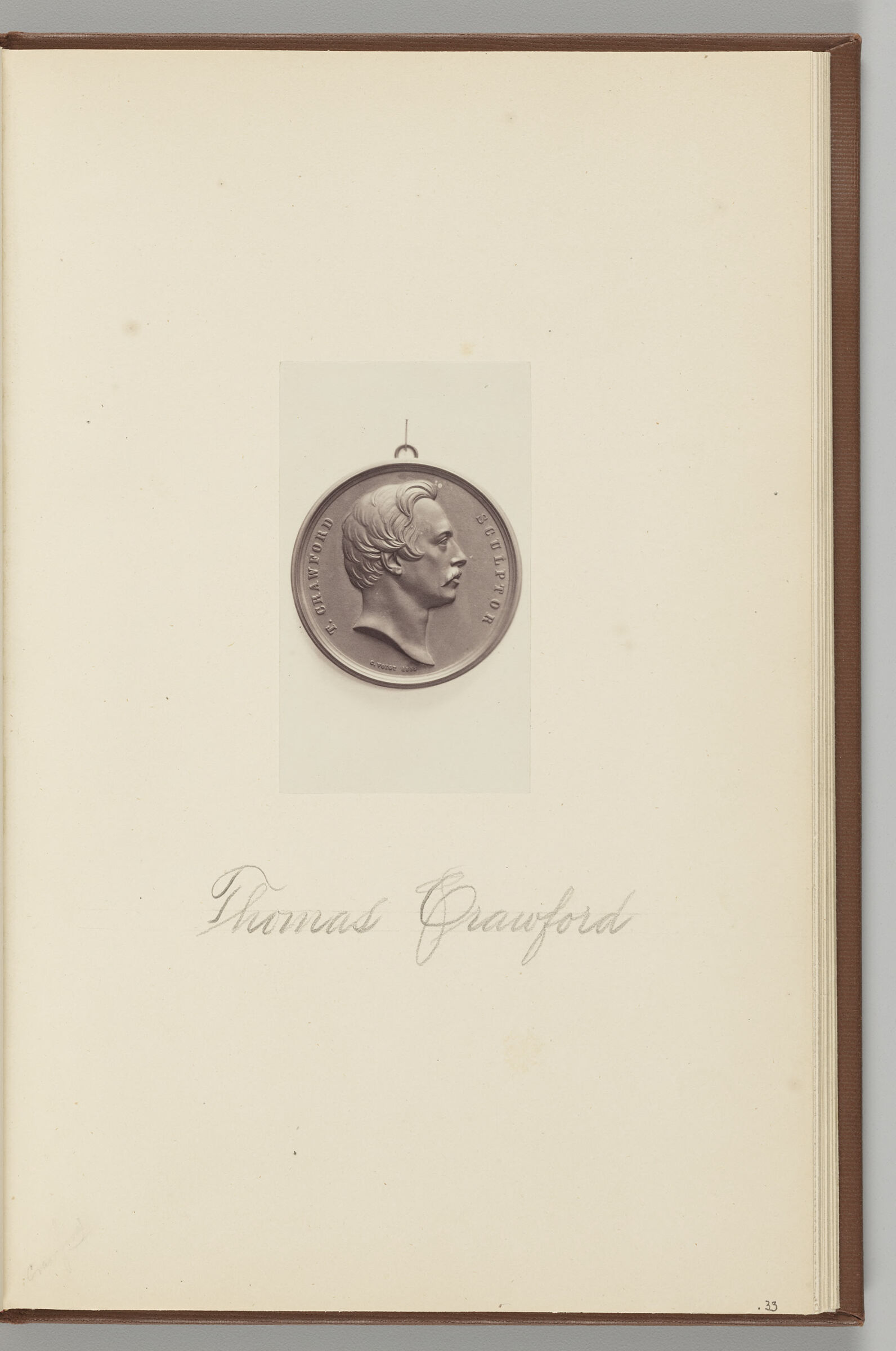 Medal Of Thomas Crawford (1814-1857)