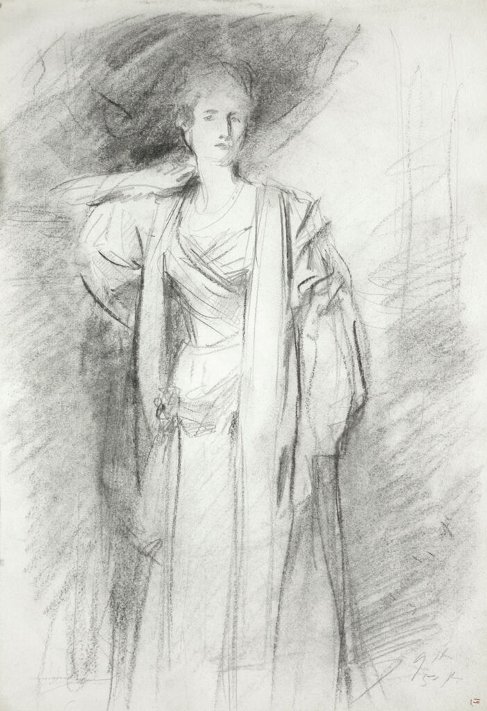 Lady Margaret Spicer; Verso: Sketch For Crucifix