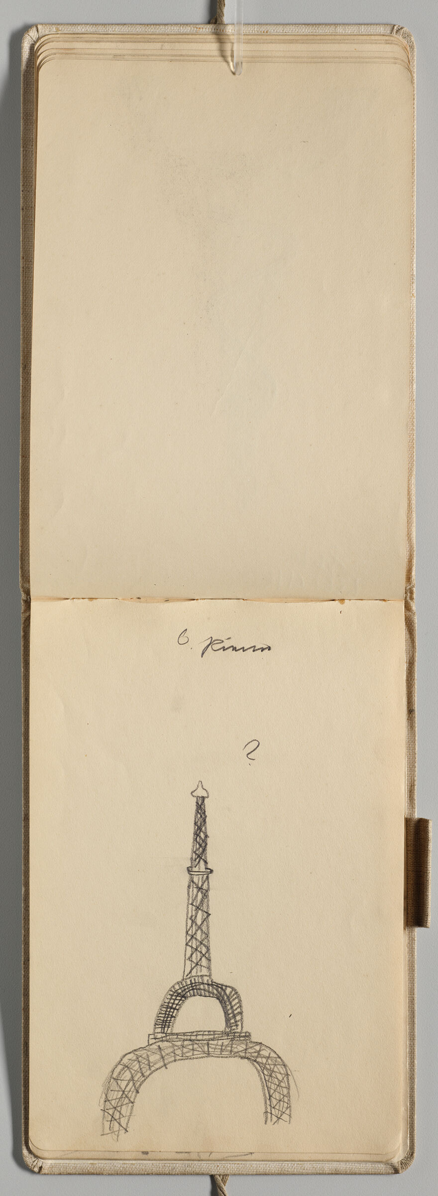 Untitled (Blank, Left Page); Untitled (Tower, Right Page)