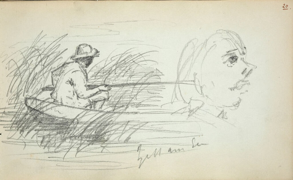 Men In Boat; Profile Sketch