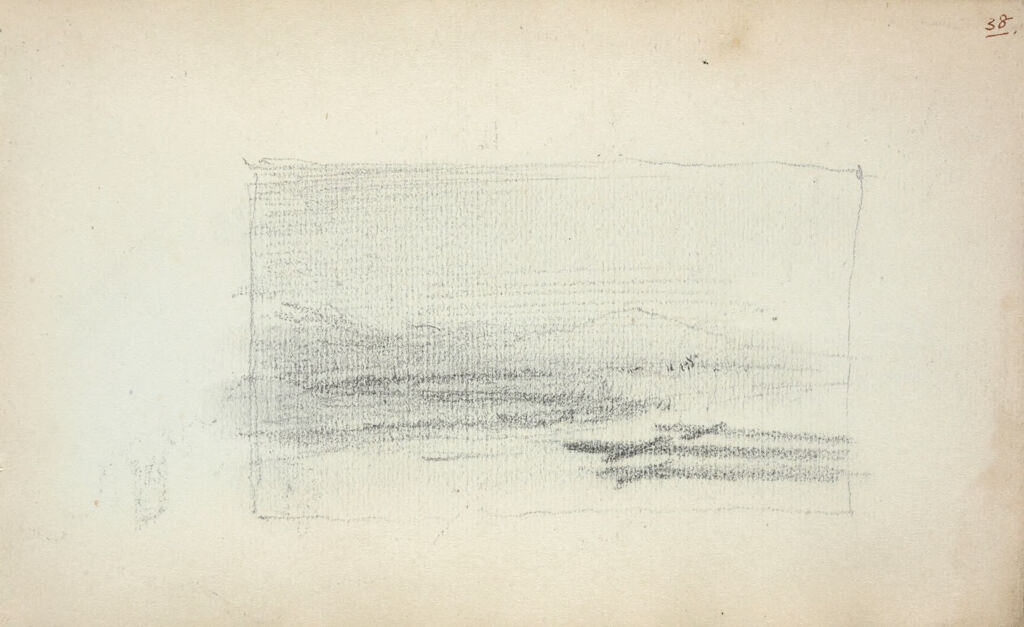 Mountain Landscape; Verso: Landscape Sketches And Heads