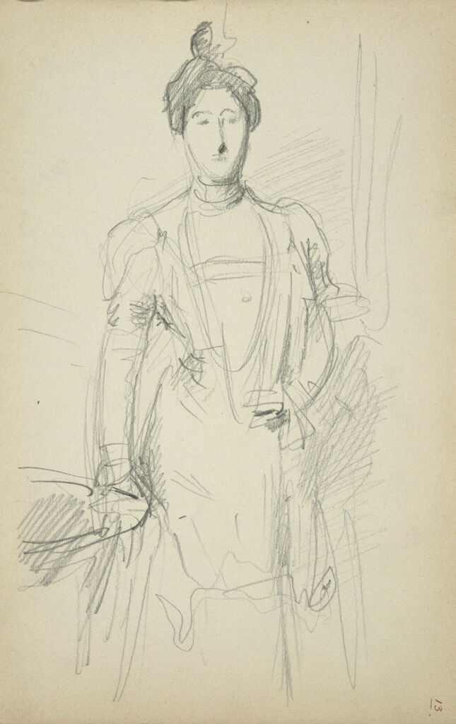 Mrs. Asher Wertheimer; Verso: Sketch Of A Man
