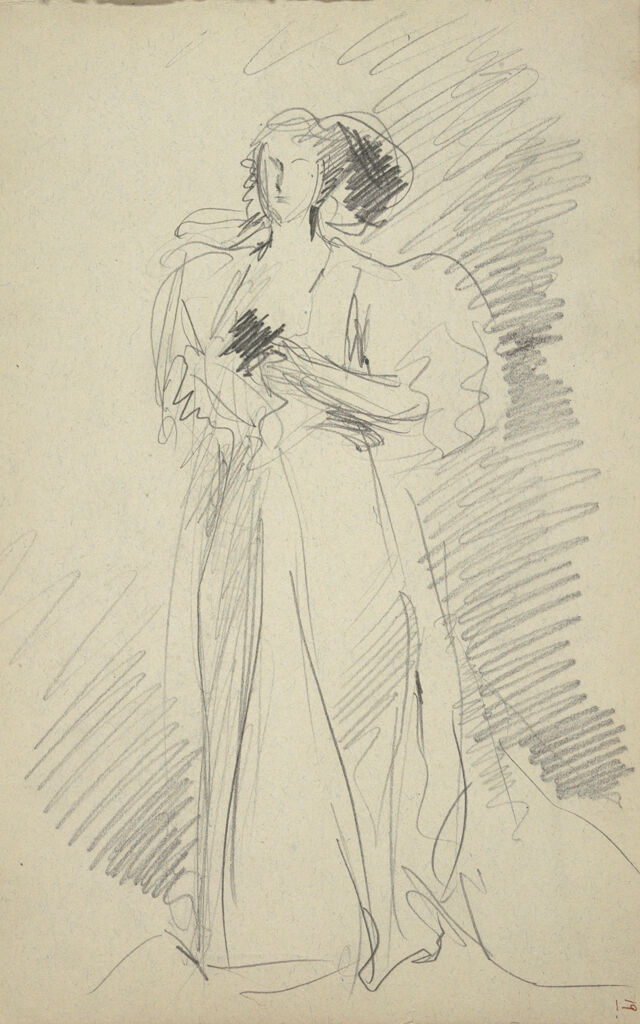 Sketch Of A Standing Woman (Recto And Verso)