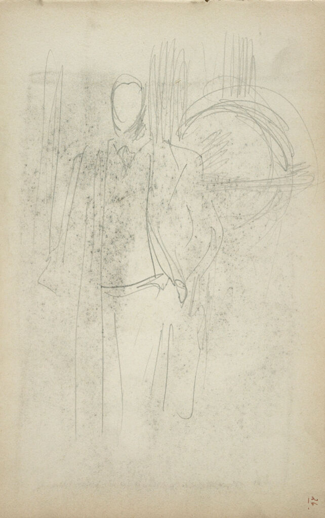 Sir Thomas Sutherland; Verso: Partial Sketch Of Mrs. Charles Hunter's Hat