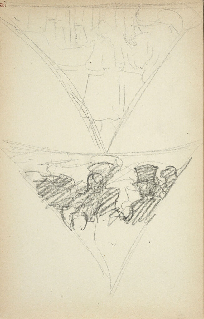Two Triangular Compositions For A Pendentive (?) (Recto And Verso)