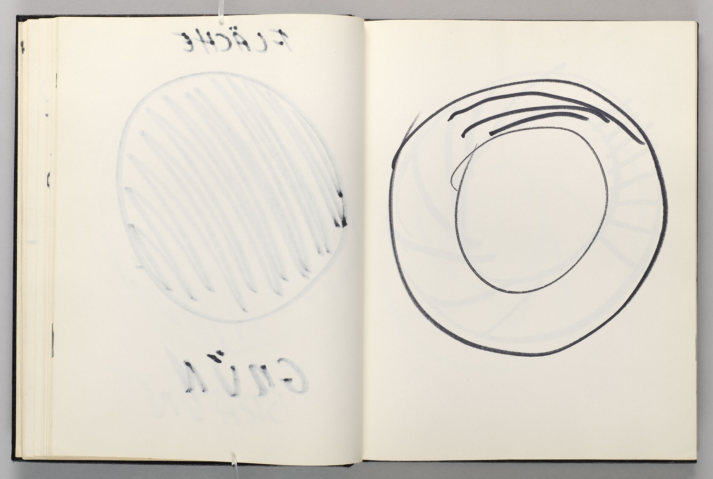 Untitled (Bleed-Through Of Previous Page, Left Page); Untitled (Plate Design, Right Page)