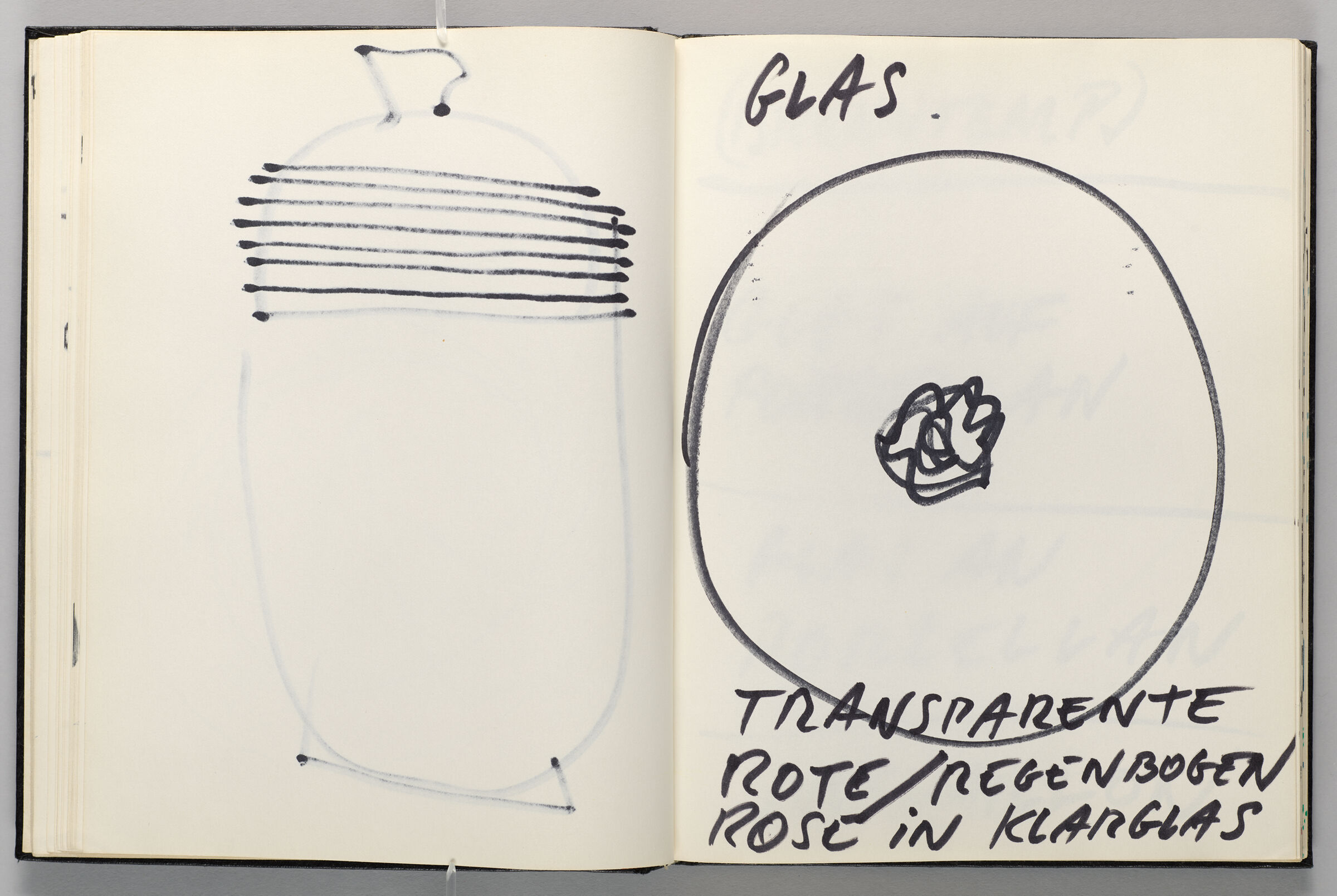 Untitled (Bleed-Through Of Previous Page, Left Page); Untitled (Glass Design, Right Page)