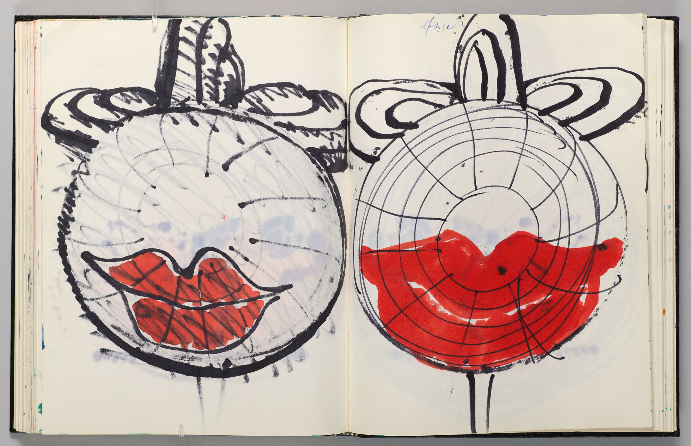 Untitled (Bleed-Through Of Previous Page, Left Page); Untitled (Barrage Balloon Design, Right Page)