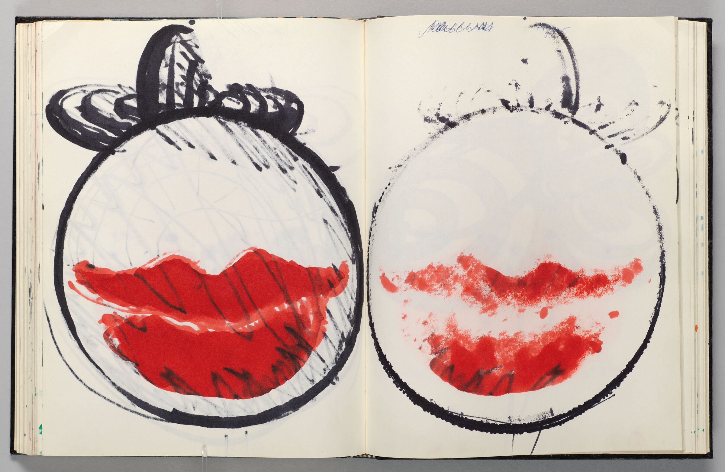 Untitled (Bleed-Through Of Previous Page, Left Page); Untitled (Barrage Balloon Design, Right Page)