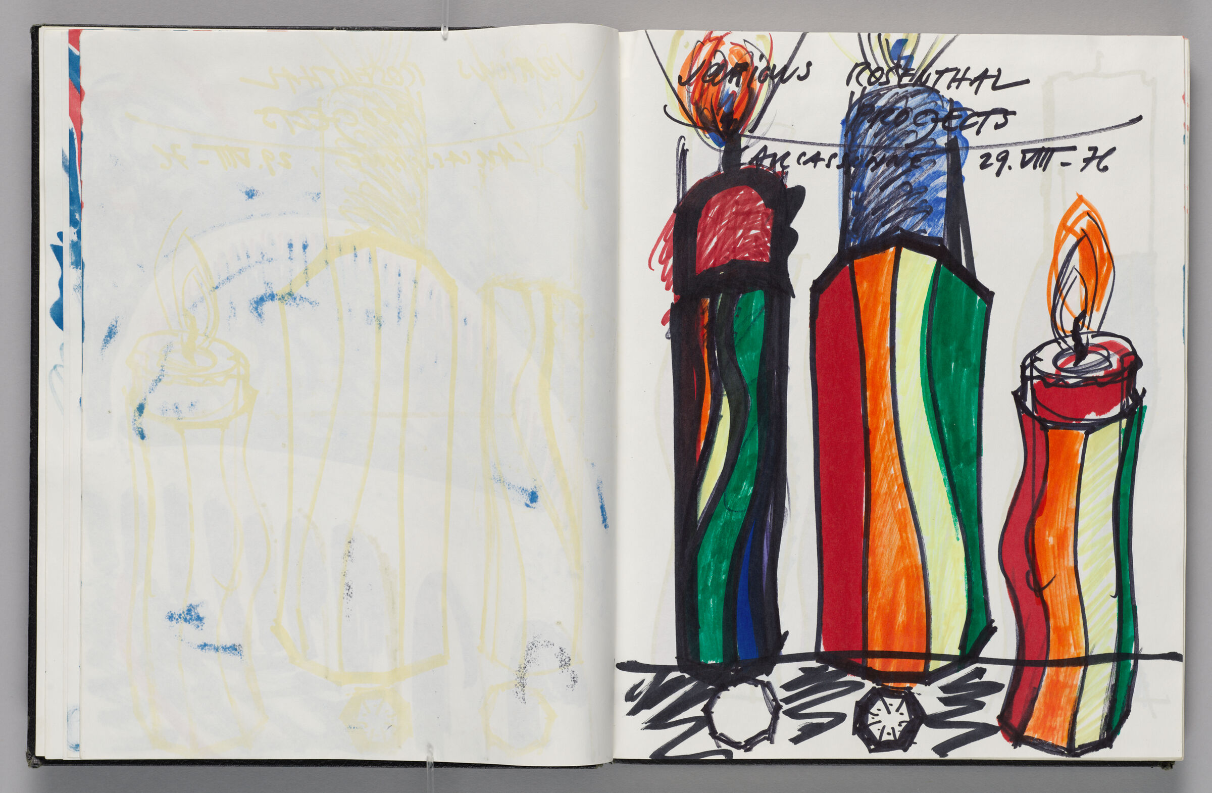 Untitled (Color Transfer, Left Page); Untitled (Rosenthal Project Designs, Right Page)