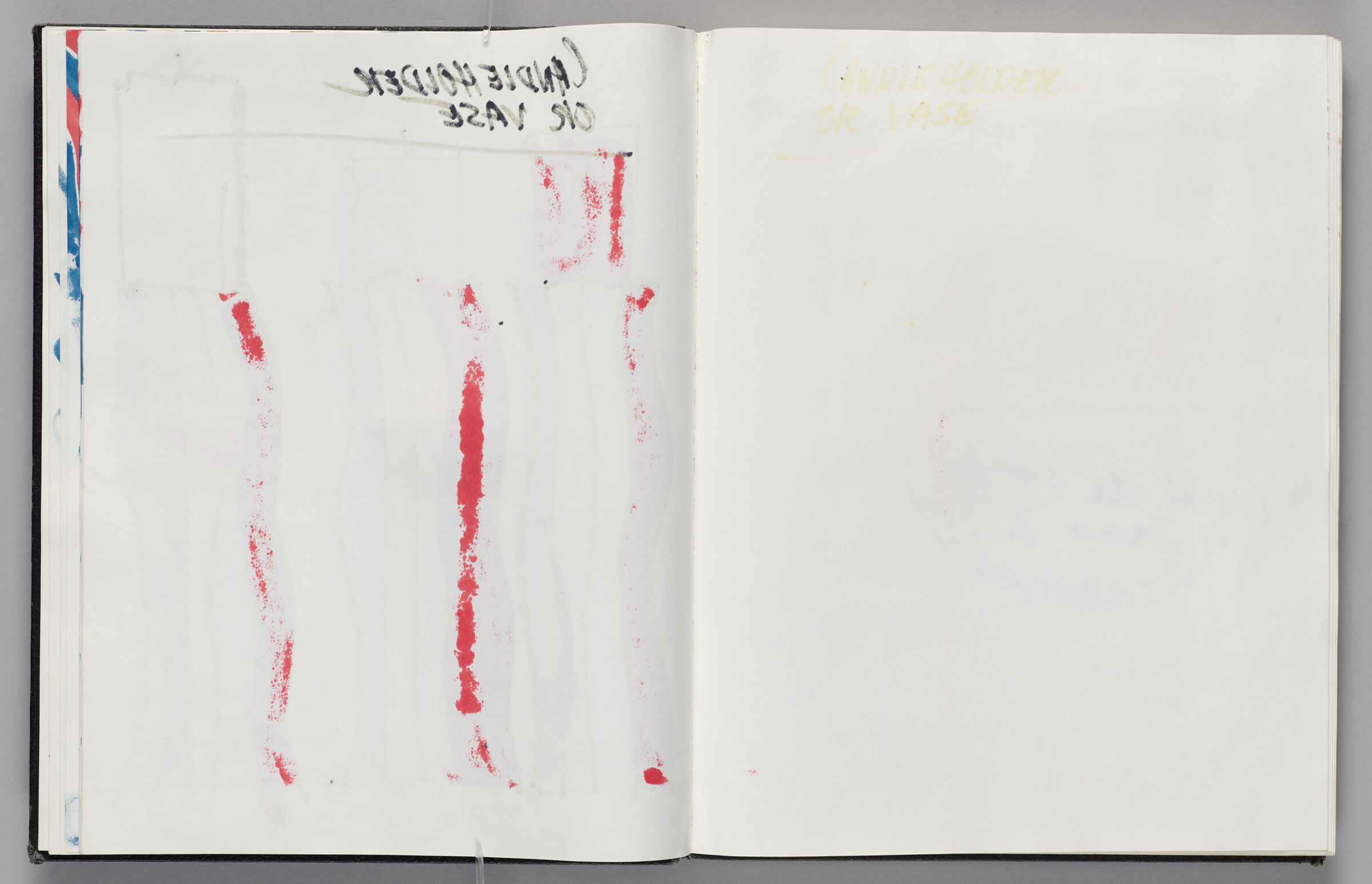 Untitled (Bleed-Through Of Previous Pages, Left Page); Untitled (Color Transfer, Right Page)