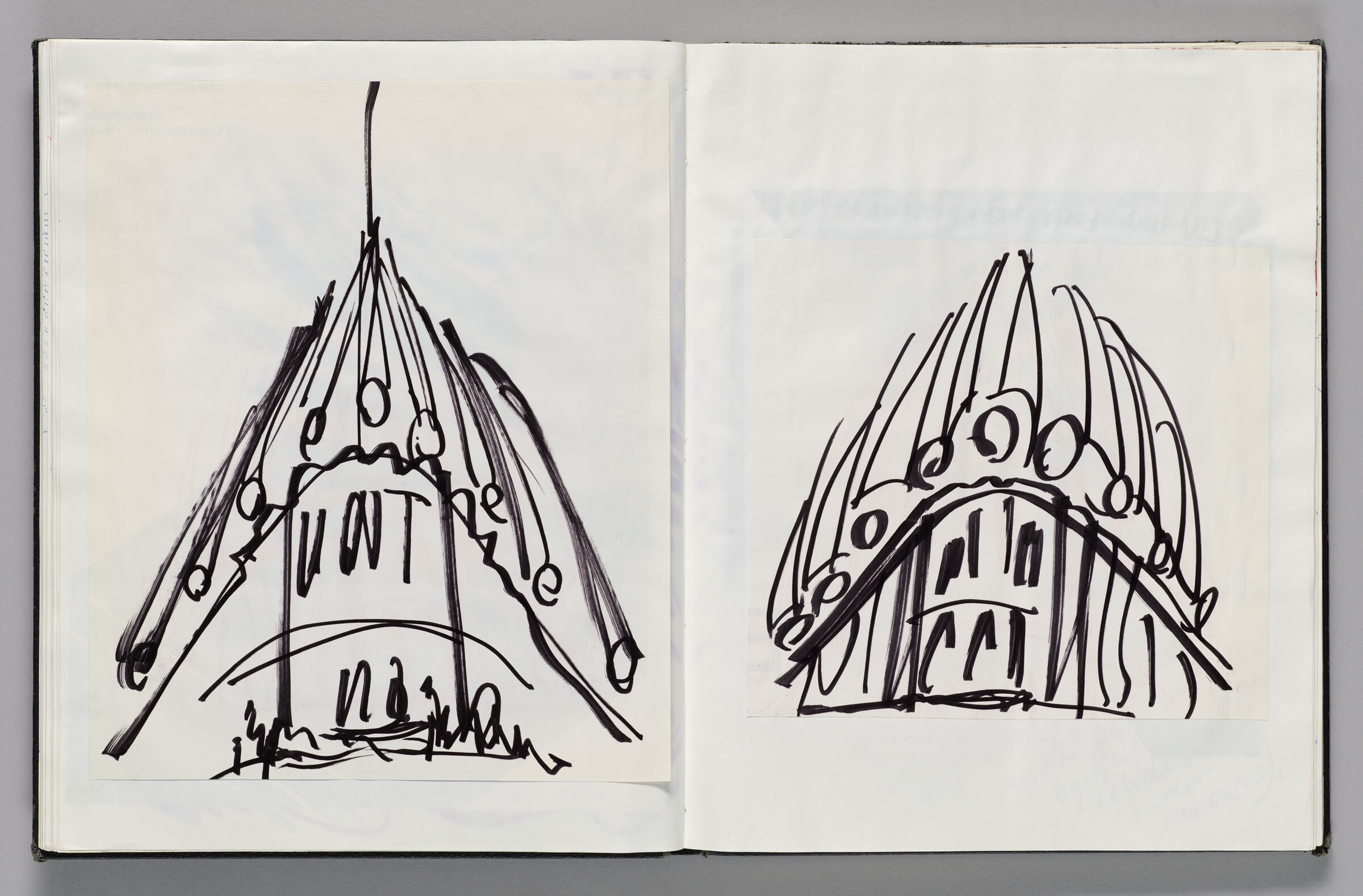 Untitled (Pasted Sketch, Left Page); Untitled (Pasted Sketch, Right Page)