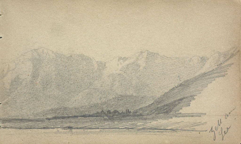Blank Page; Verso: Partial Mountain Landscape, Zell Am See, Austria