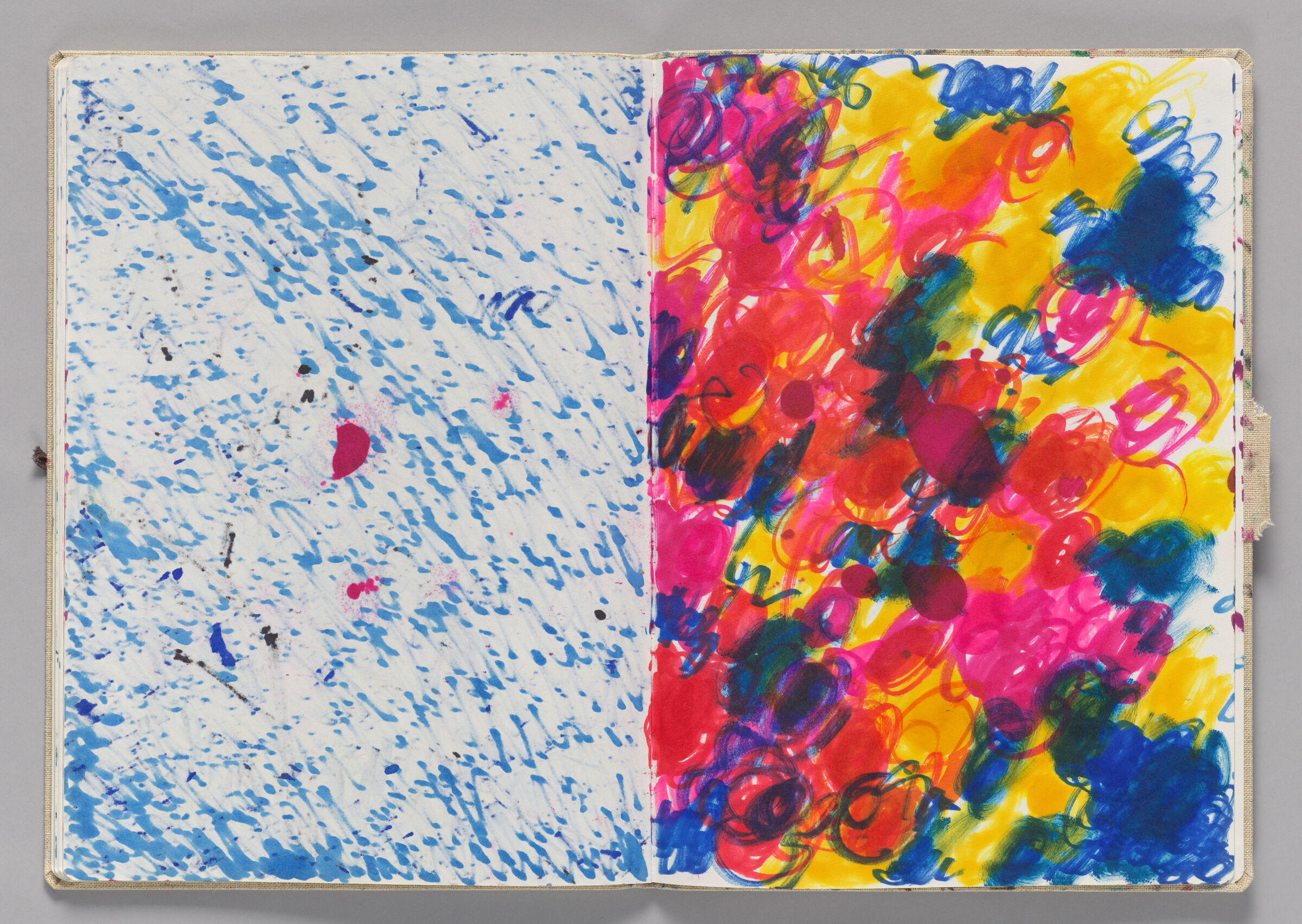 Untitled (Bleed-Through Of Previous Page, Left Page); Untitled (Marker Test, Right Page)