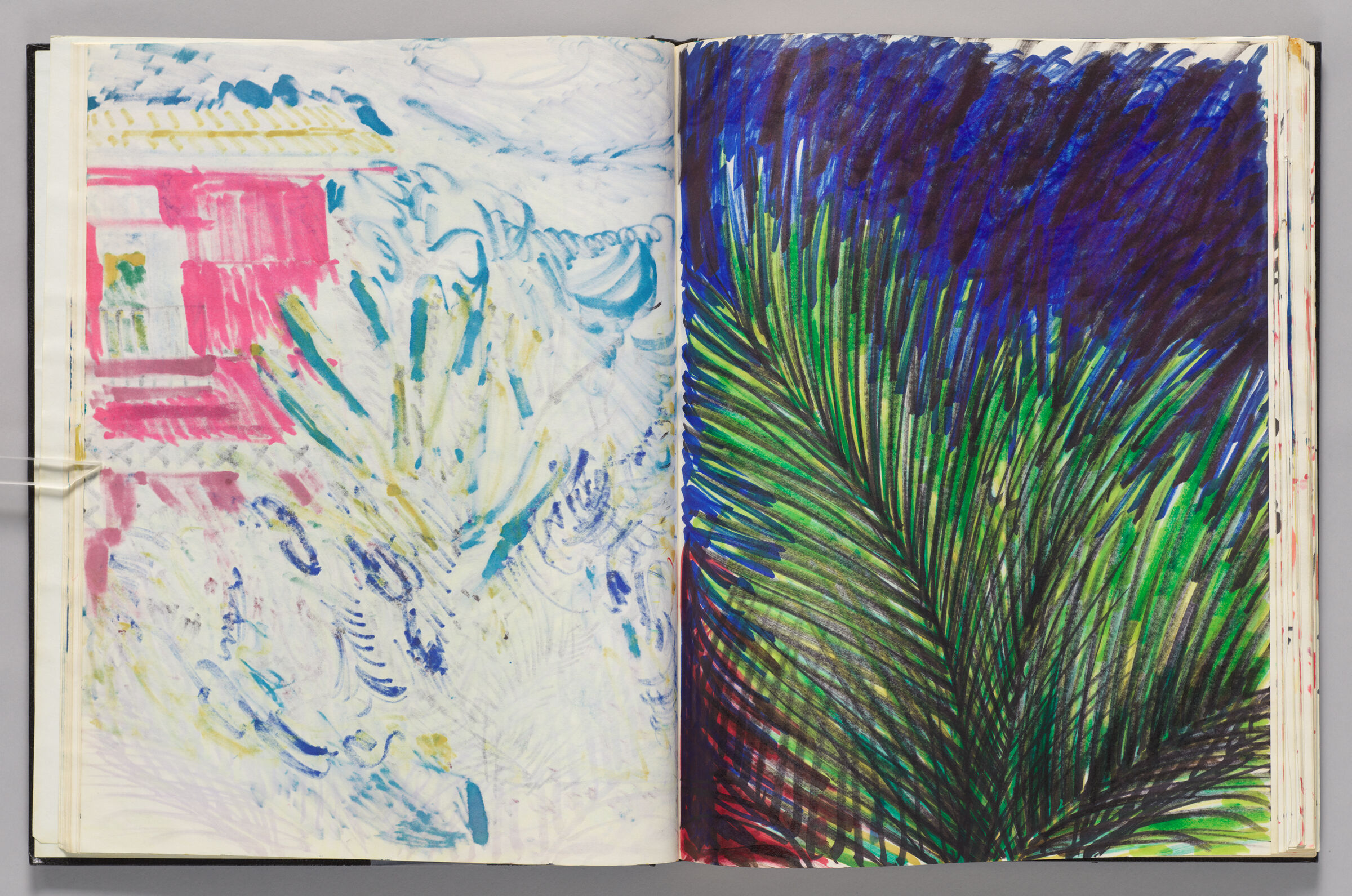 Untitled (Bleed-Through Of Previous Page, Left Page); Untitled (Foliage, Right Page)