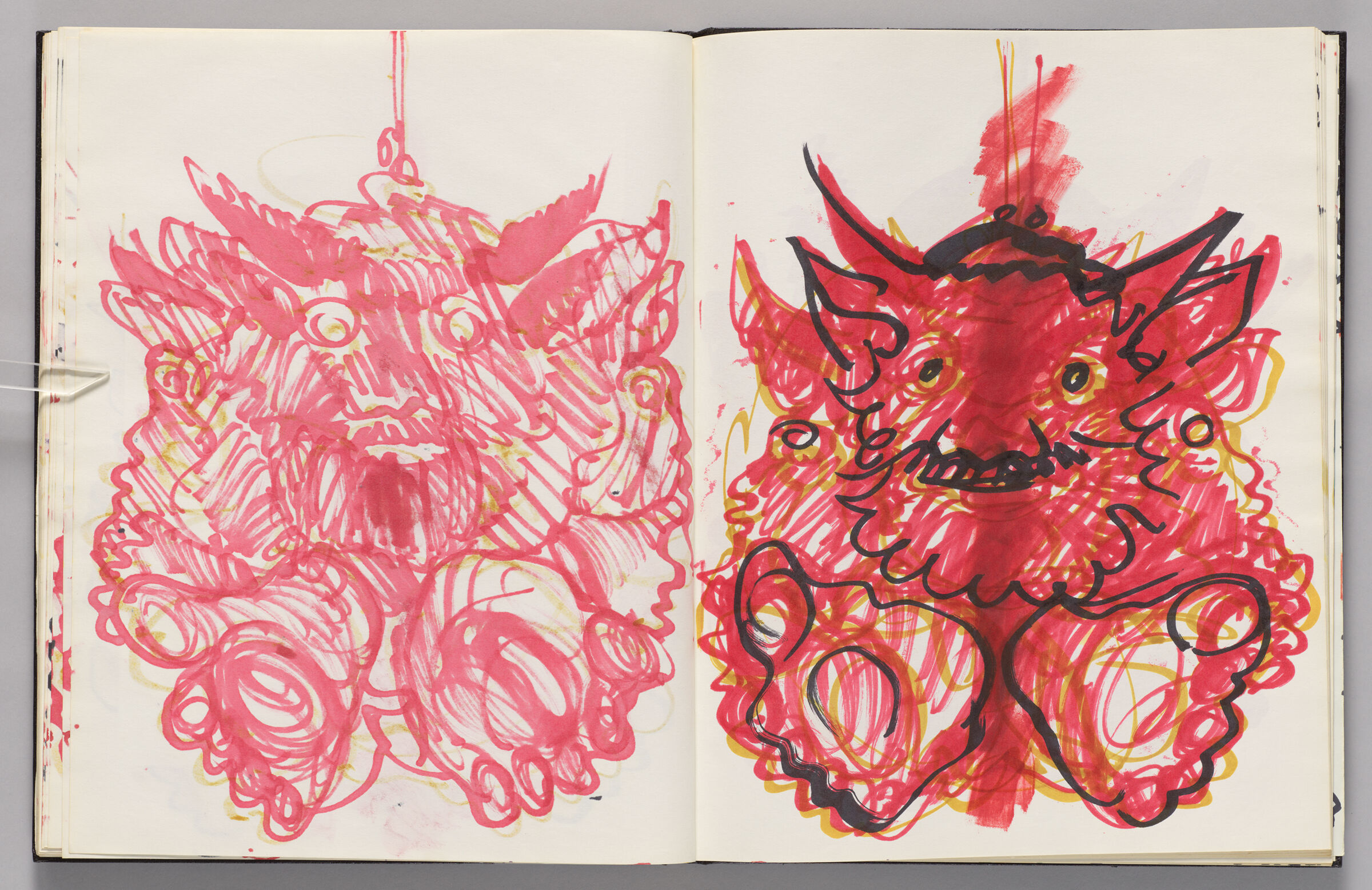 Untitled (Bleed-Through Of Previous Page, Left Page); Untitled (Close-Up Of Minotaurs, Right Page)