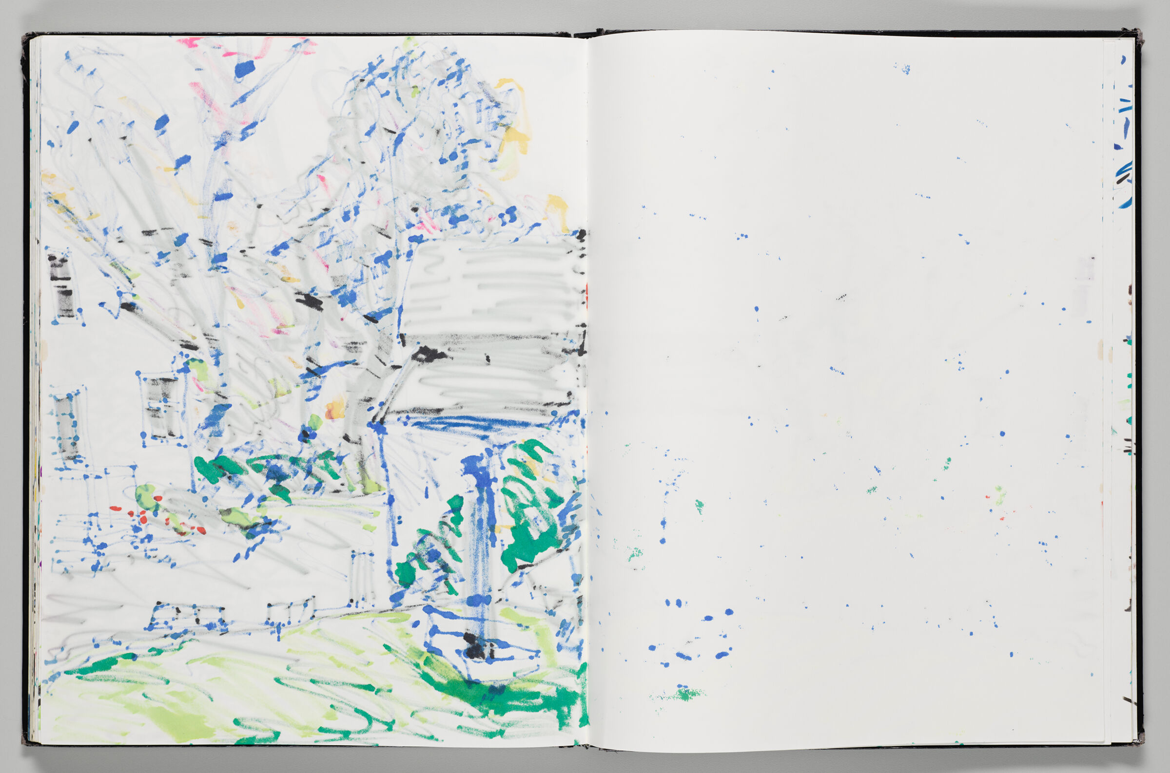 Untitled (Bleed-Through Of Previous Page, Left Page); Untitled (Color Transfer, Right Page)