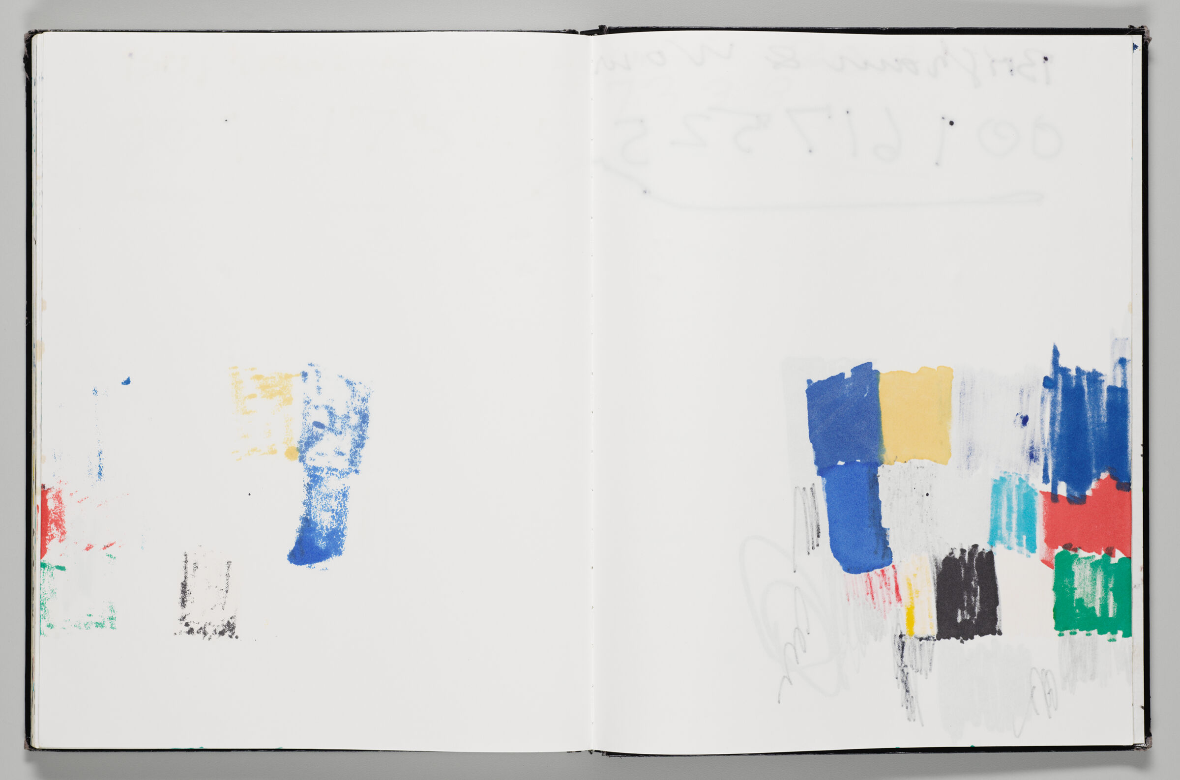 Untitled (Color Transfer, Left Page); Untitled (Bleed-Through Of Following Page, Right Page)