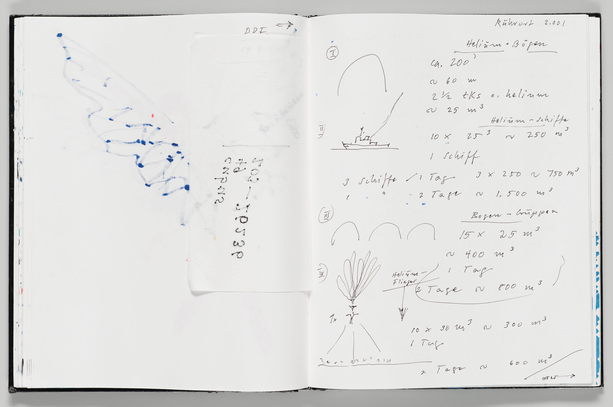Untitled (Bleed-Through From Previous Page, Left Page); Untitled (Notes, Right Page)