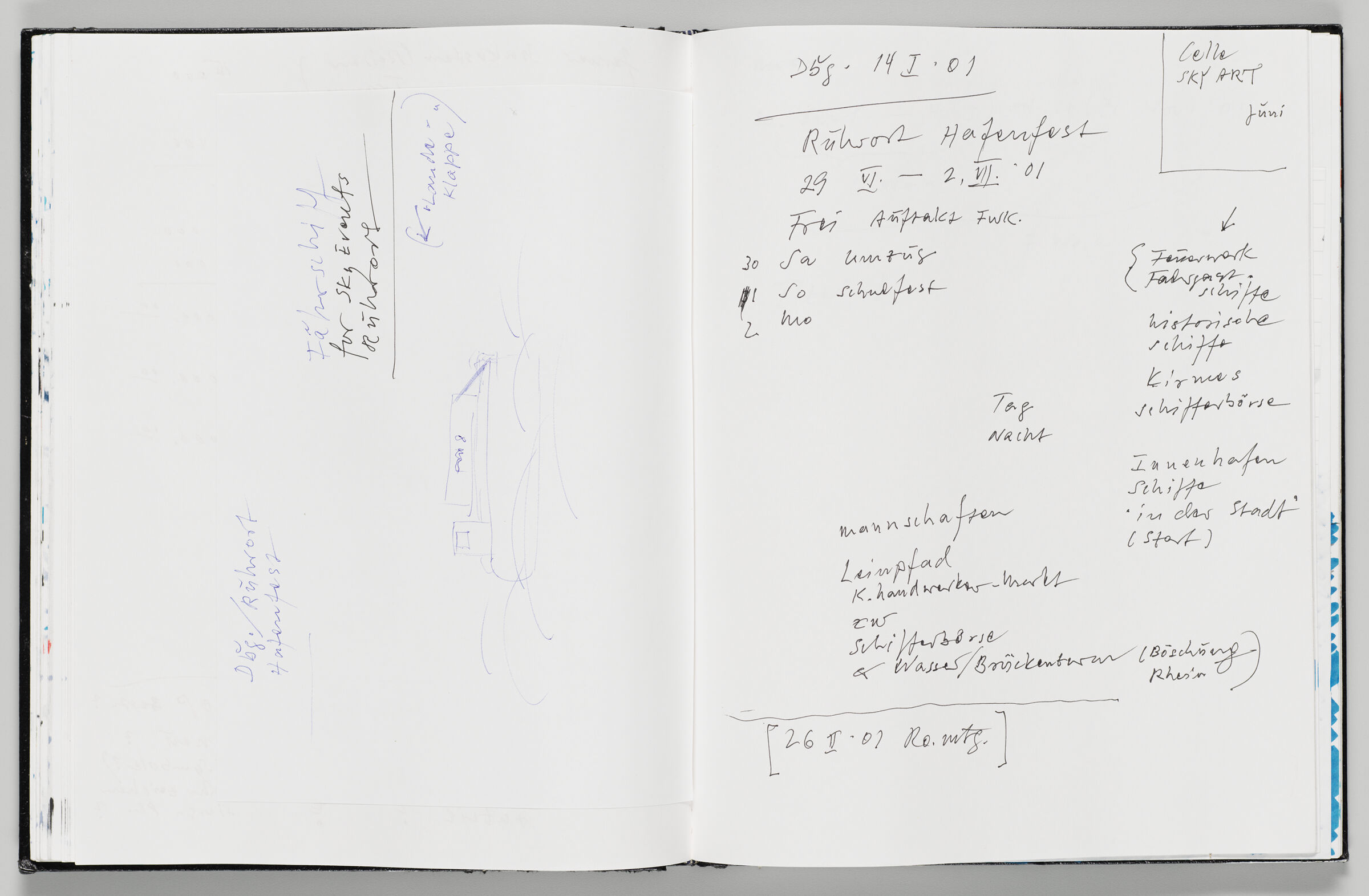Untitled (Notes, Left Page); Untitled (Notes, Right Page)