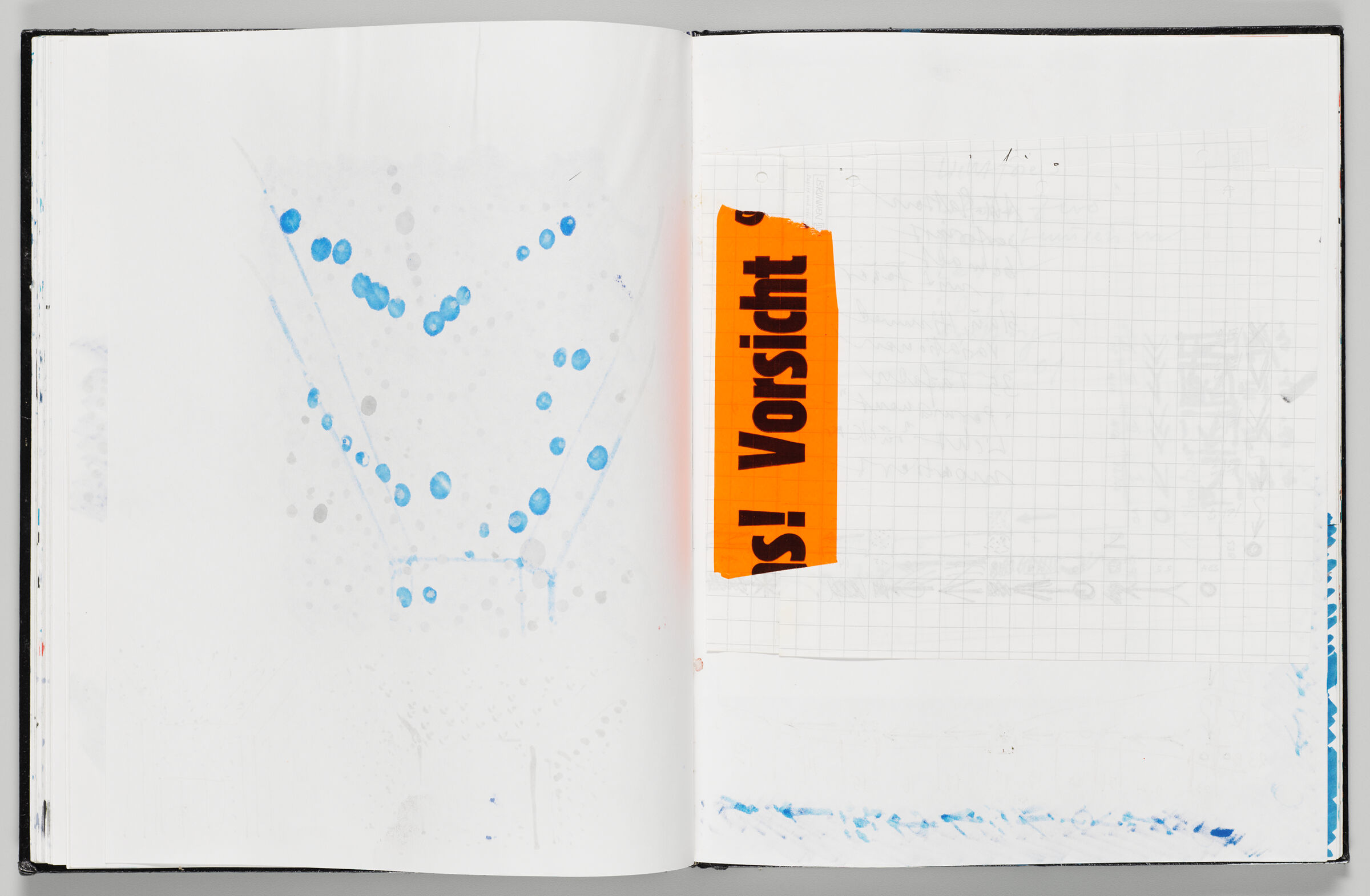 Untitled (Bleed-Through From Previous Page, Left Page); Untitled (Paper Fragment, Right Page)