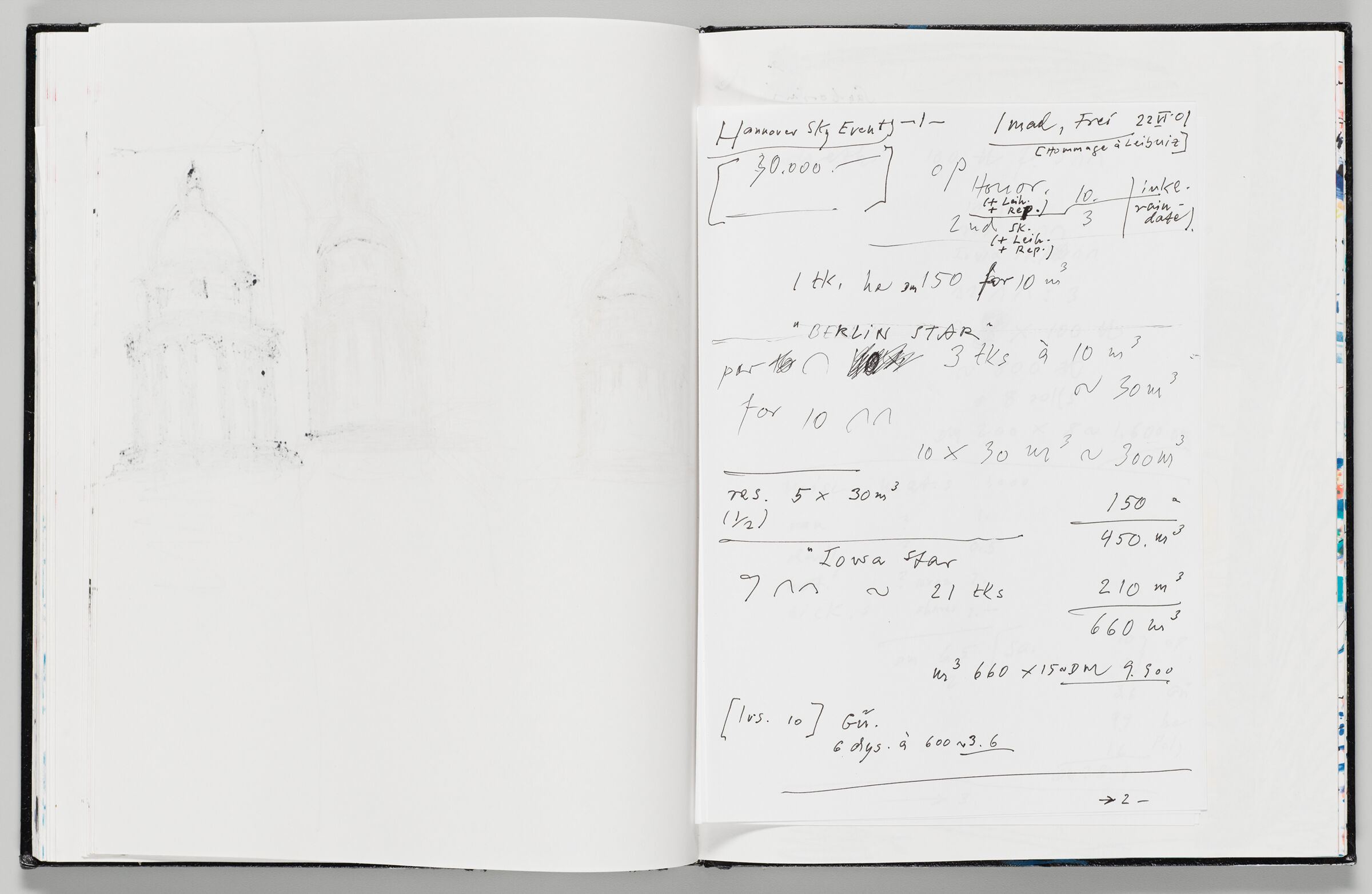 Untitled (Bleed-Through From Previous Page, Left Page); Untitled (Blank, Right Page)