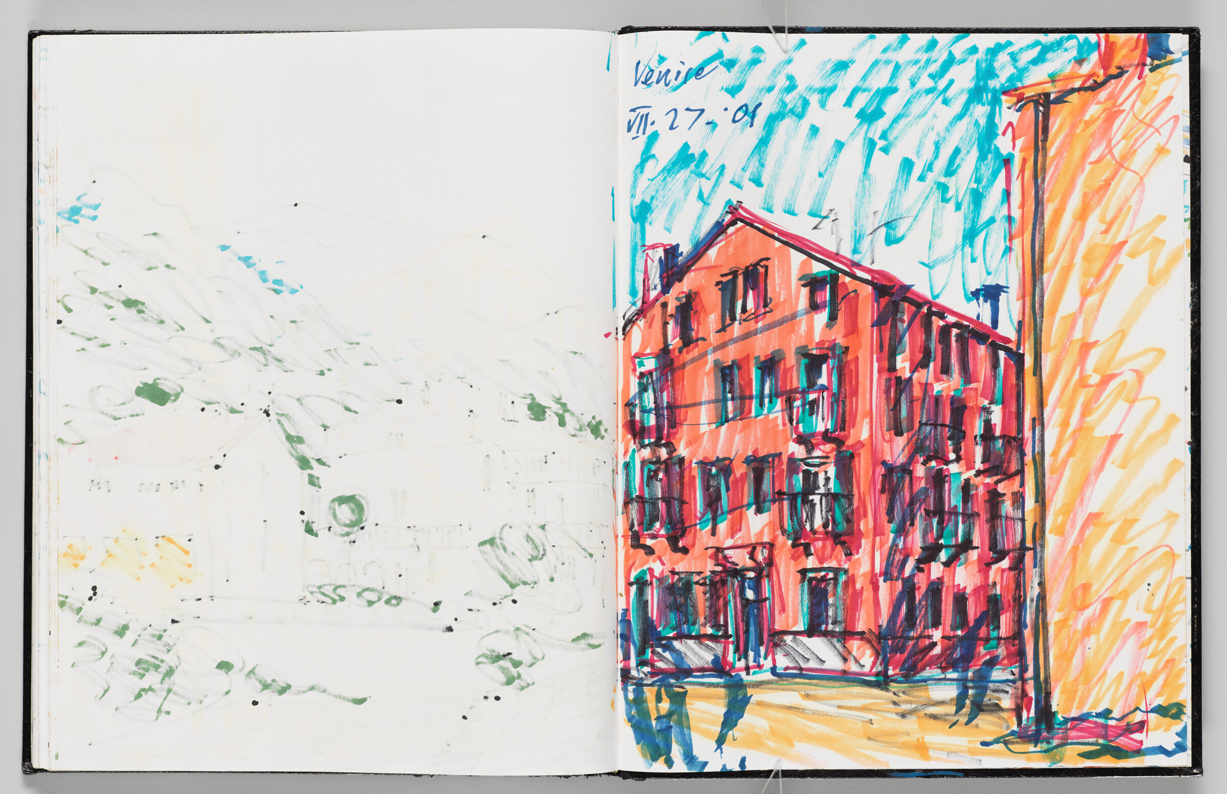 Untitled (Bleed-Through From Previous Page, Left Page); Untitled (View Of Venice, Right Page)