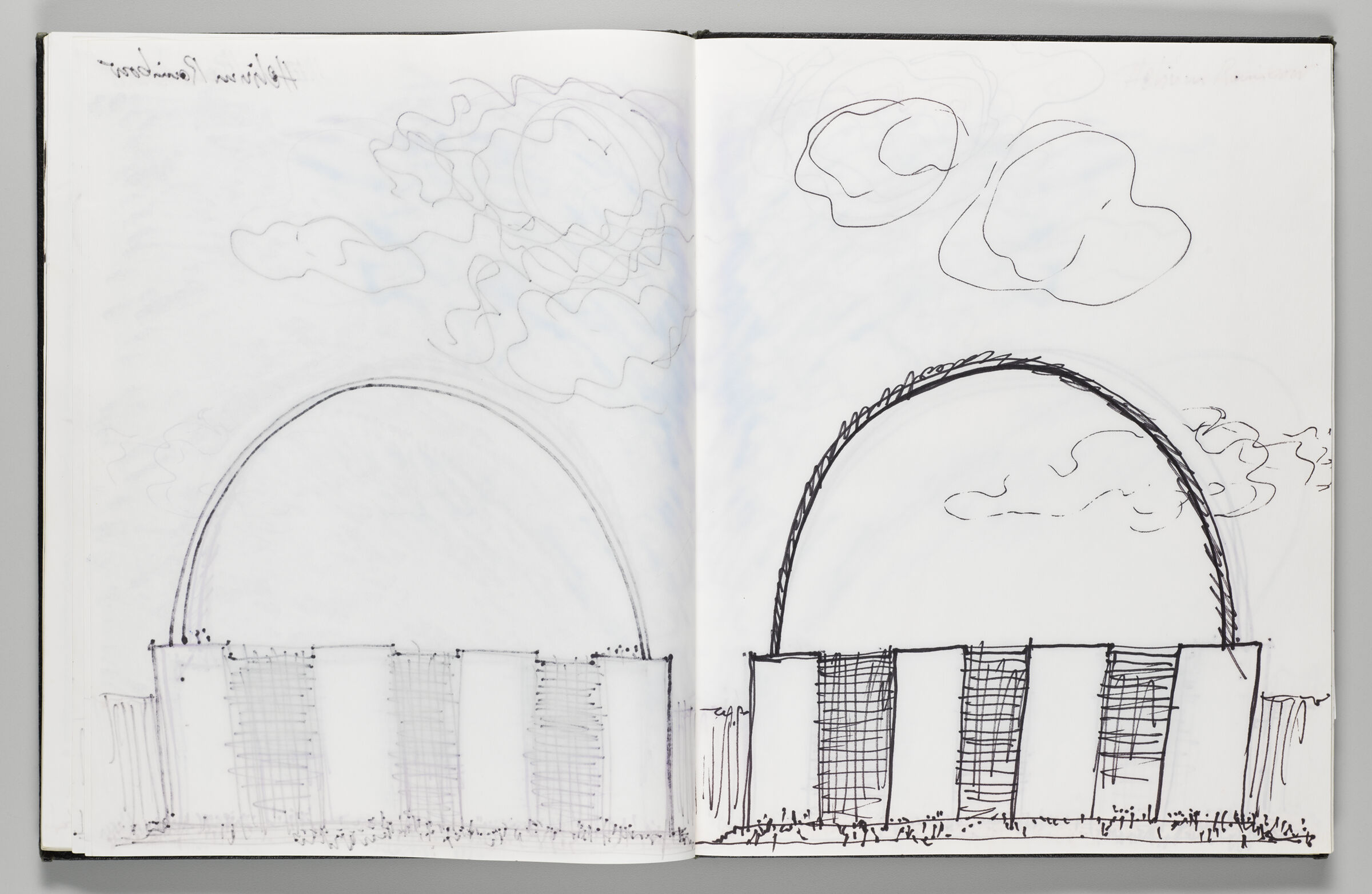 Untitled (Bleed-Through Of Previous Page And Color Transfer, Left Page); Untitled (Rainbow Inflatable, Right Page)