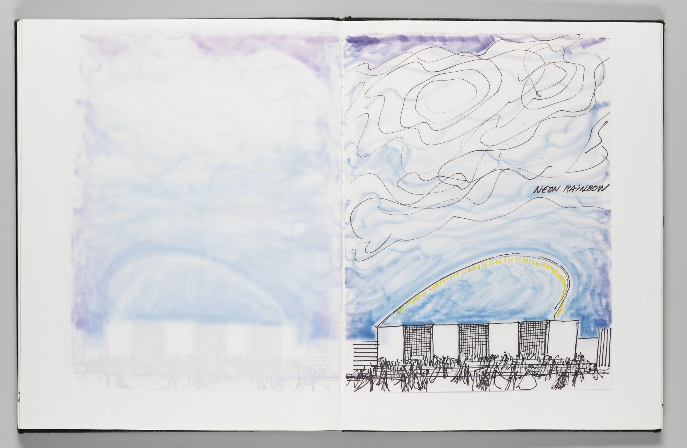 Untitled (Color Transfer, Left Page); Untitled (Pasted-In 