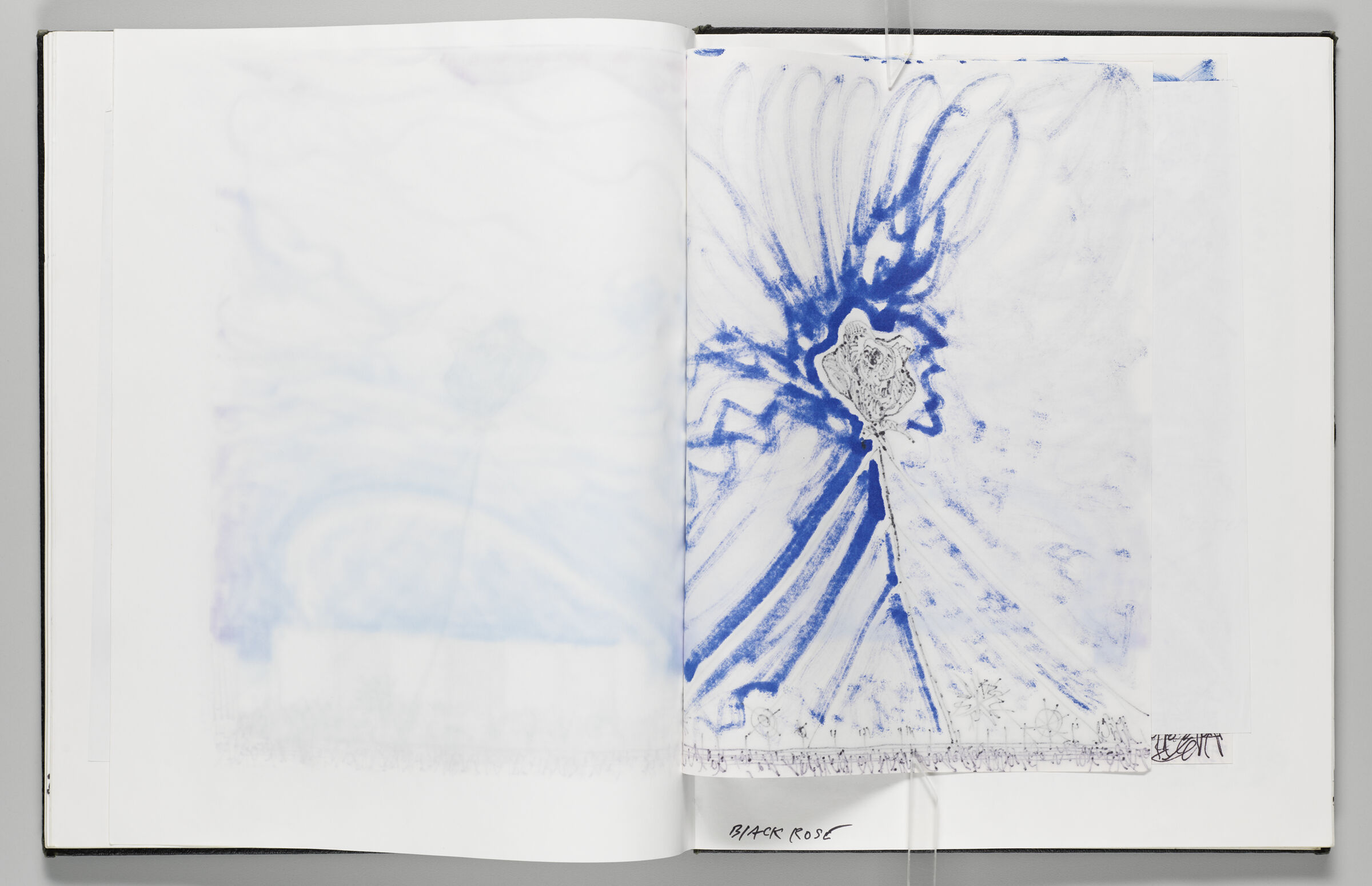 Untitled (Pasted-In Sky Art Sketch, Left Page); Untitled (Pasted-In Sky Art Sketch, Right Page)