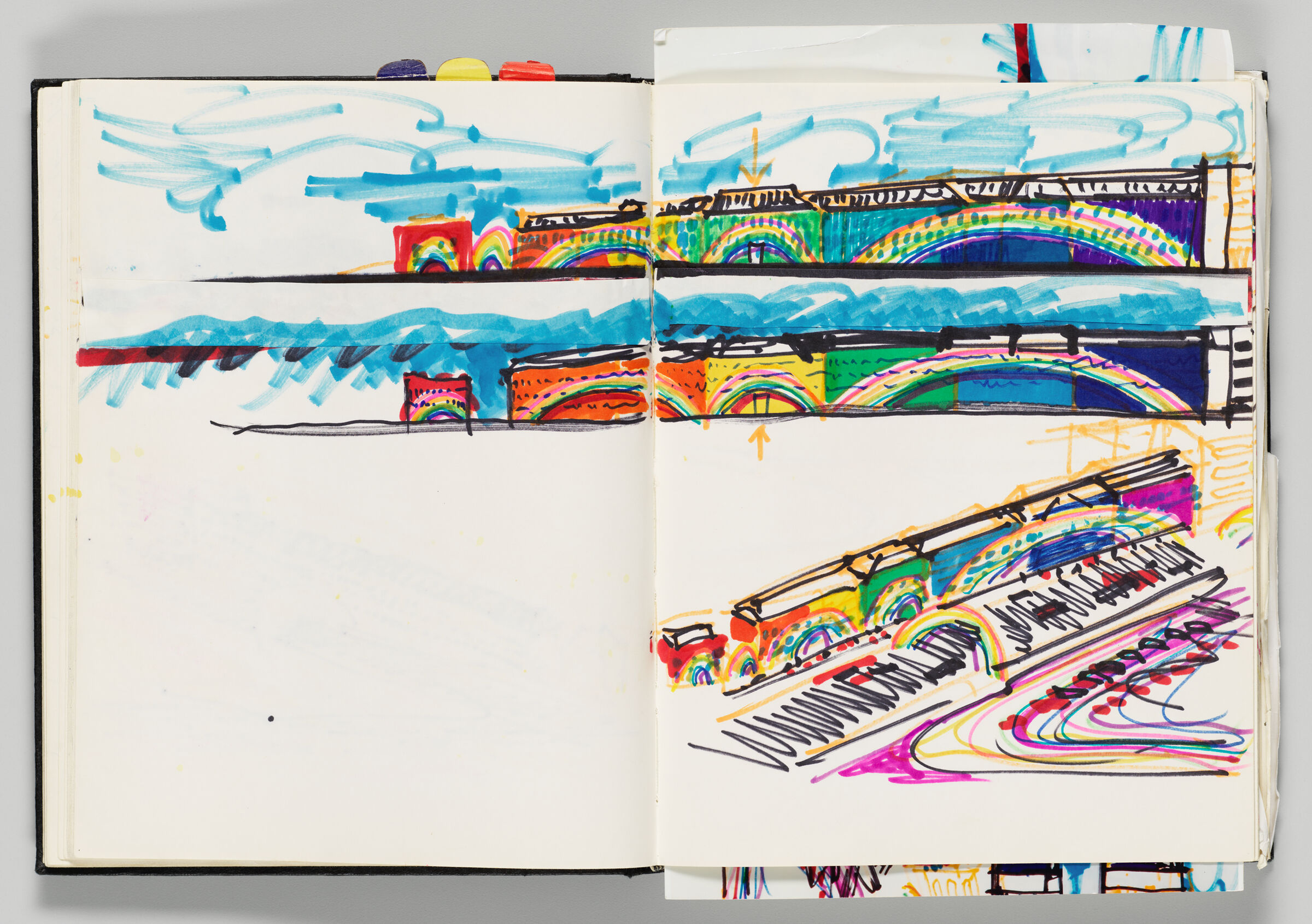 Untitled (Designs For Rainbow Mural, Two-Page Spread)