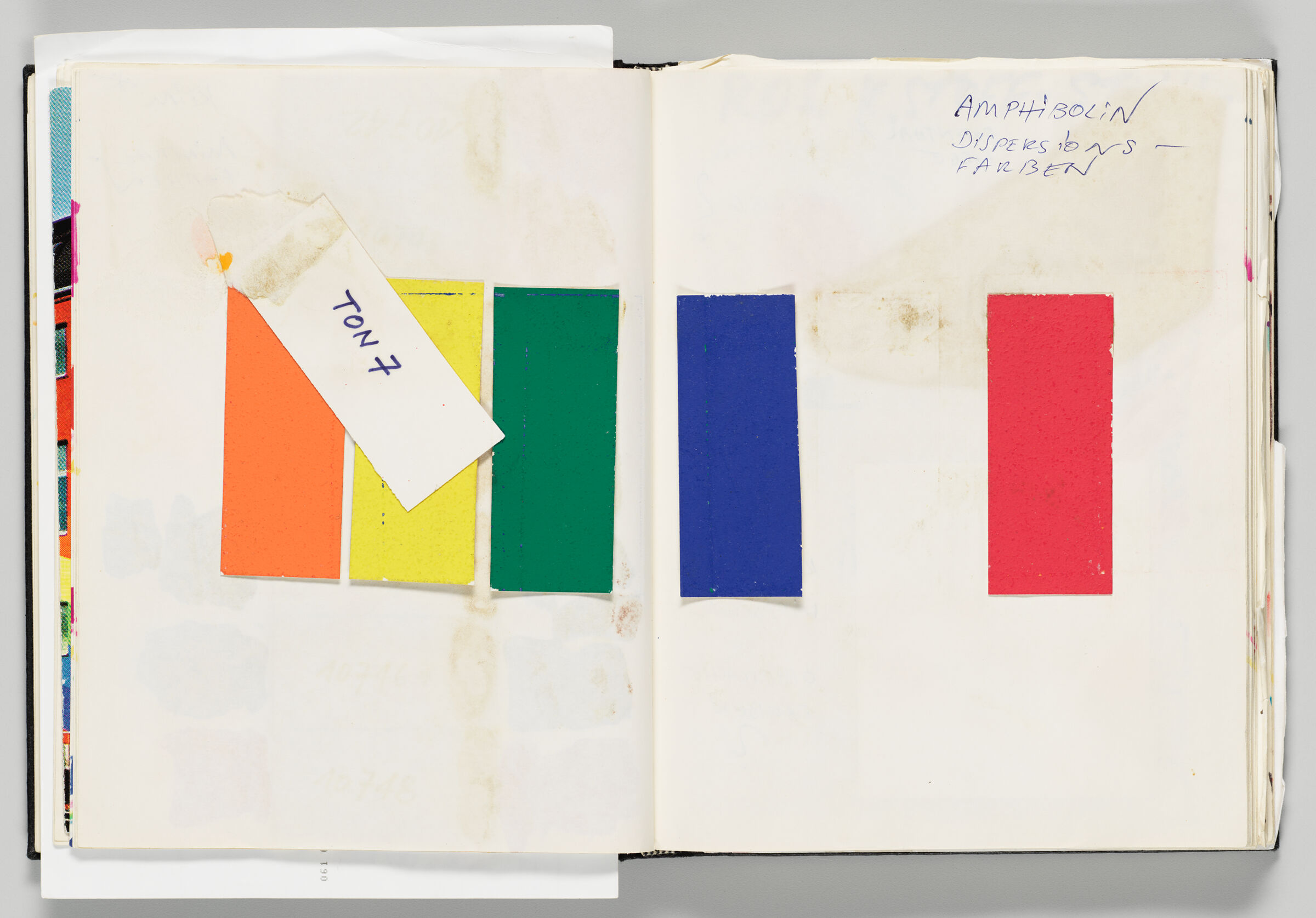 Untitled (Wall Paint Samples, Left Page); Untitled (Wall Paint Samples, Right Page)