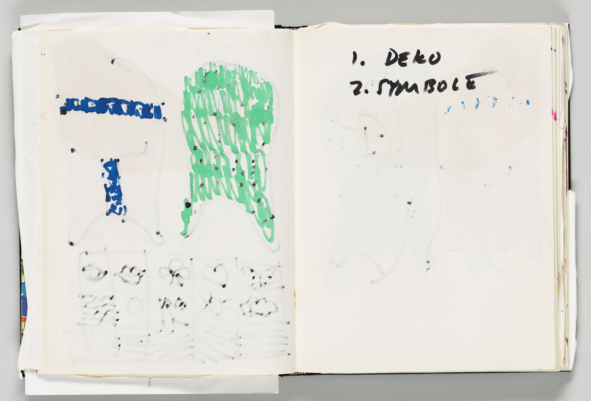 Untitled (Bleed-Through Of Previous Page, Left Page); Untitled (Notes With Bleed-Through Of Following Page, Right Page)